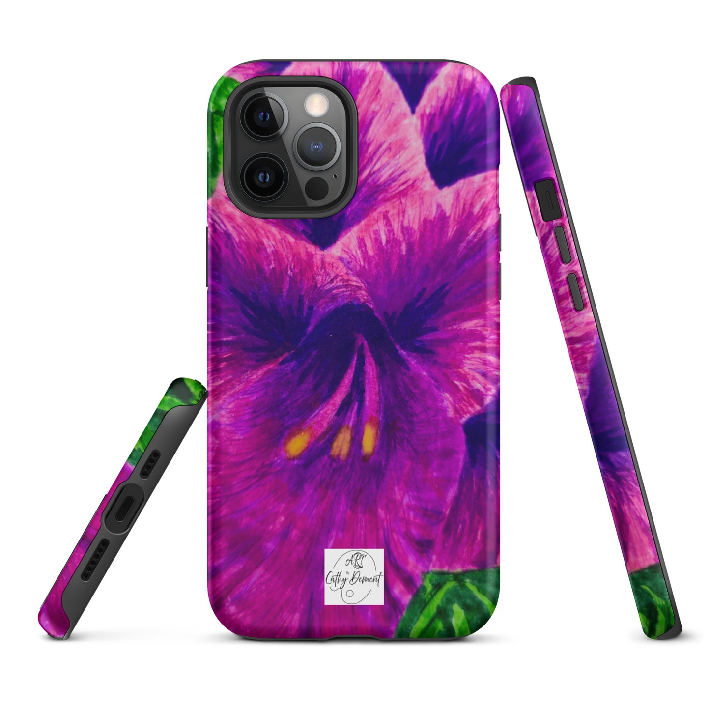 Tough Case for iPhone® - Royal Reverie: Purple Gladiola Artwork