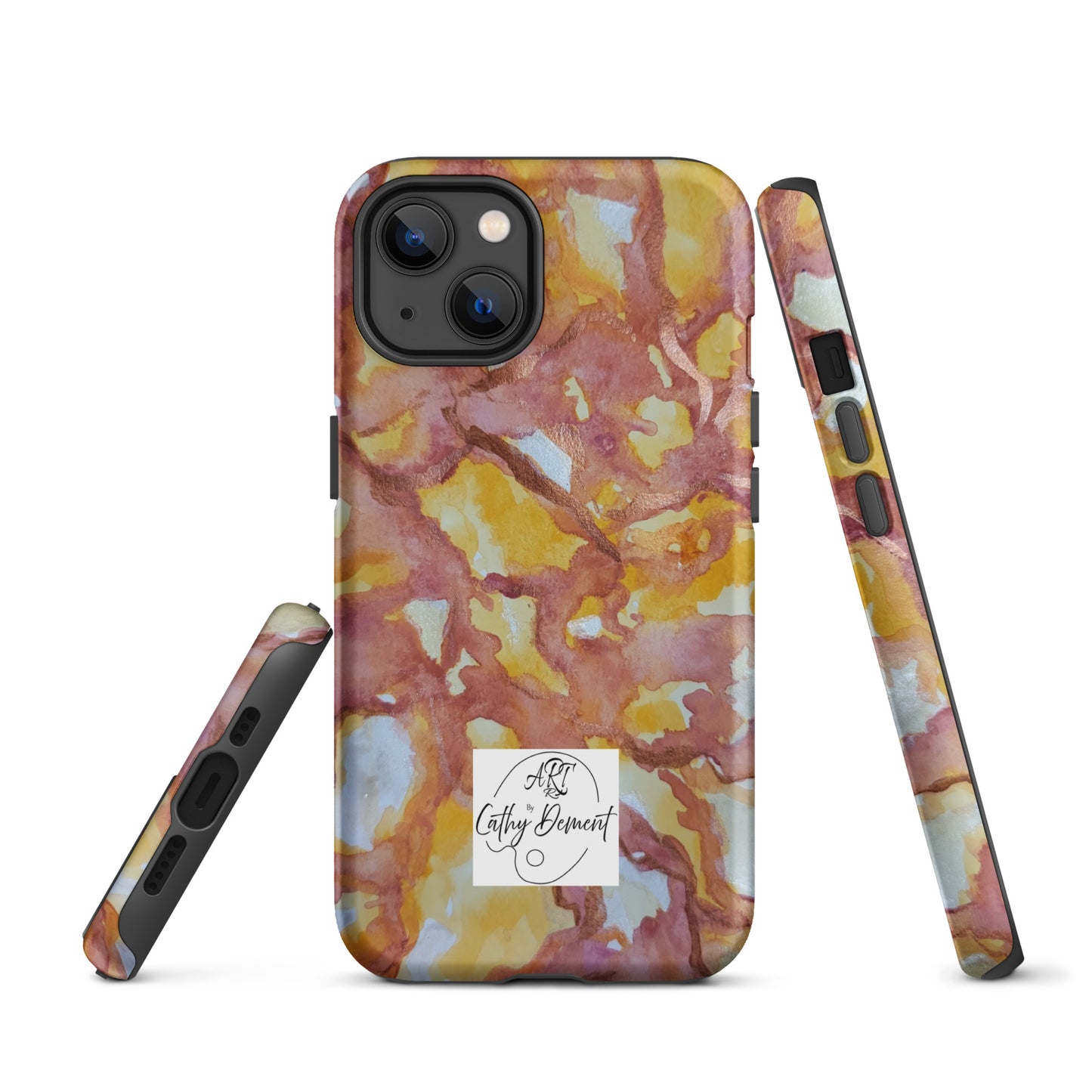 Tough Case for iPhone® - Sunset Veil: A Dance of Red and White Artwork