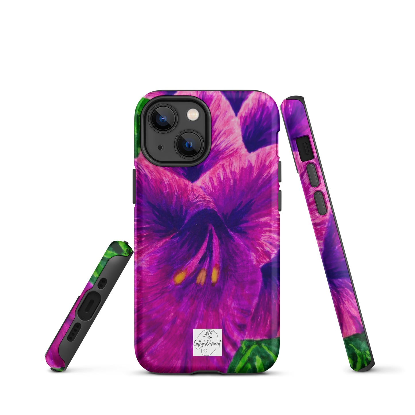 Tough Case for iPhone® - Royal Reverie: Purple Gladiola Artwork