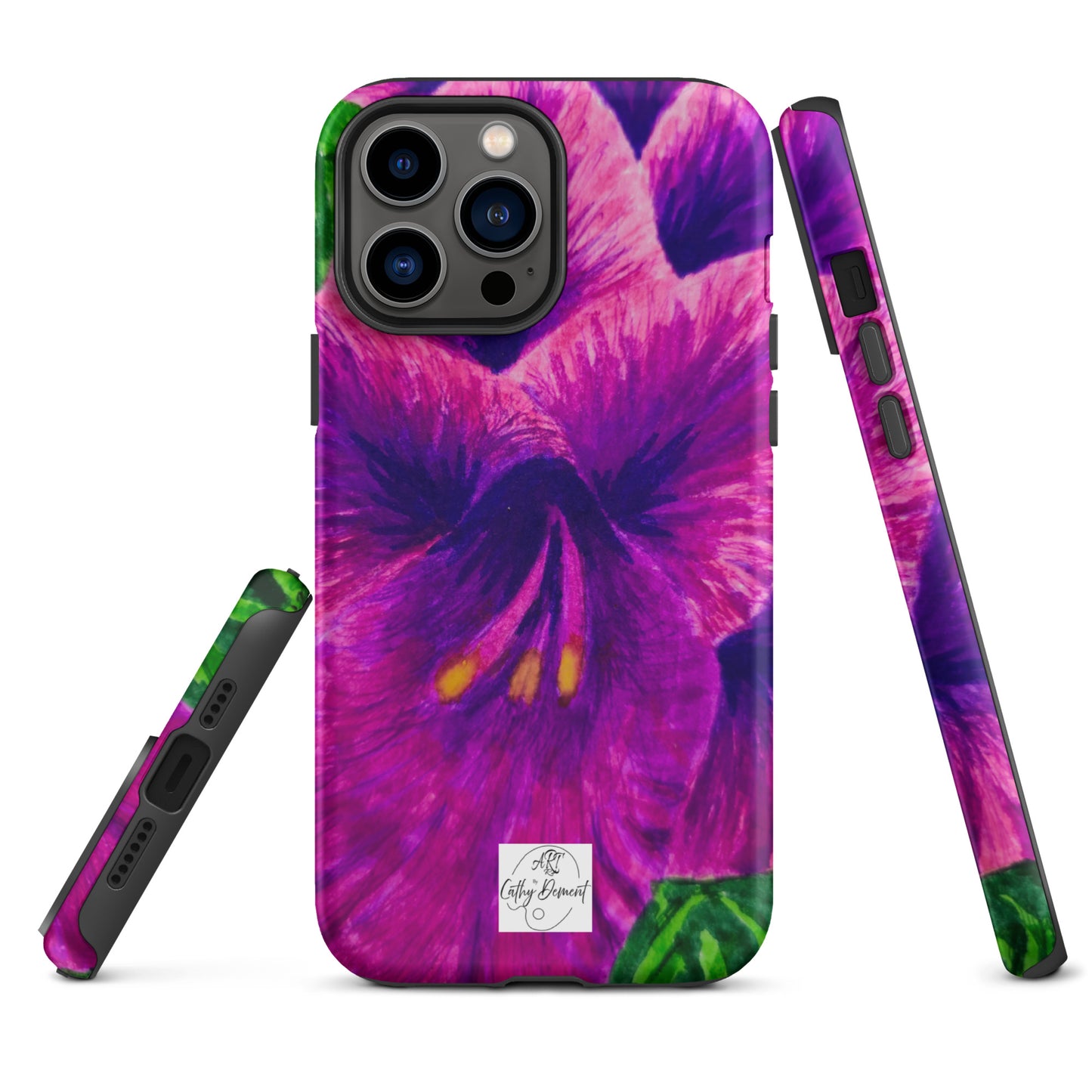 Tough Case for iPhone® - Royal Reverie: Purple Gladiola Artwork