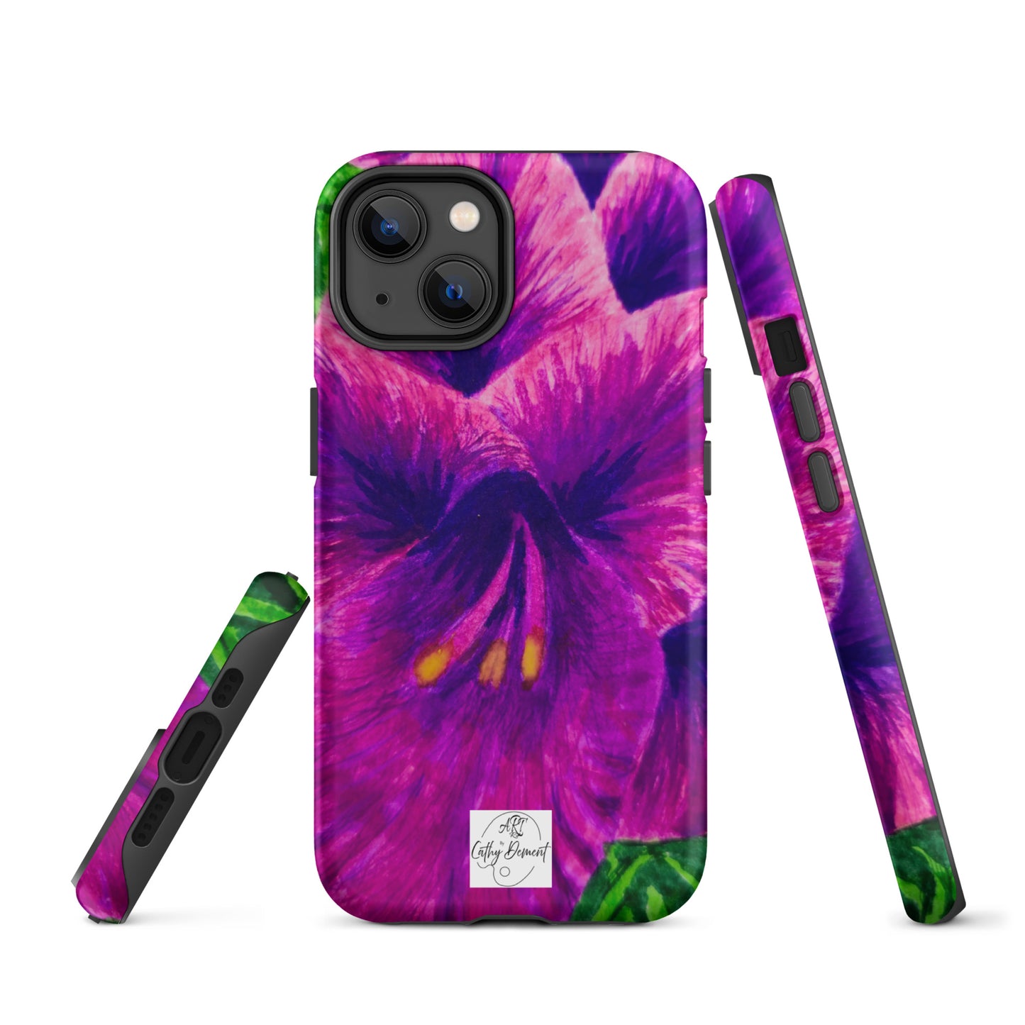 Tough Case for iPhone® - Royal Reverie: Purple Gladiola Artwork