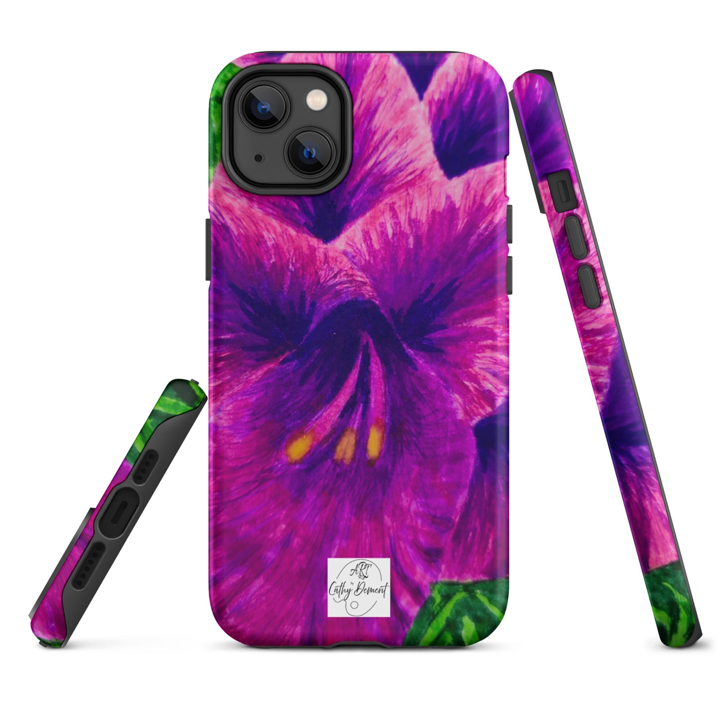 Tough Case for iPhone® - Royal Reverie: Purple Gladiola Artwork