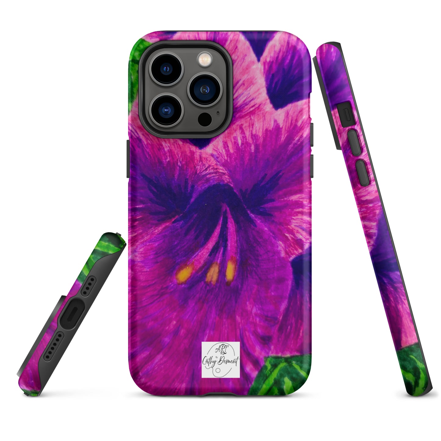 Tough Case for iPhone® - Royal Reverie: Purple Gladiola Artwork