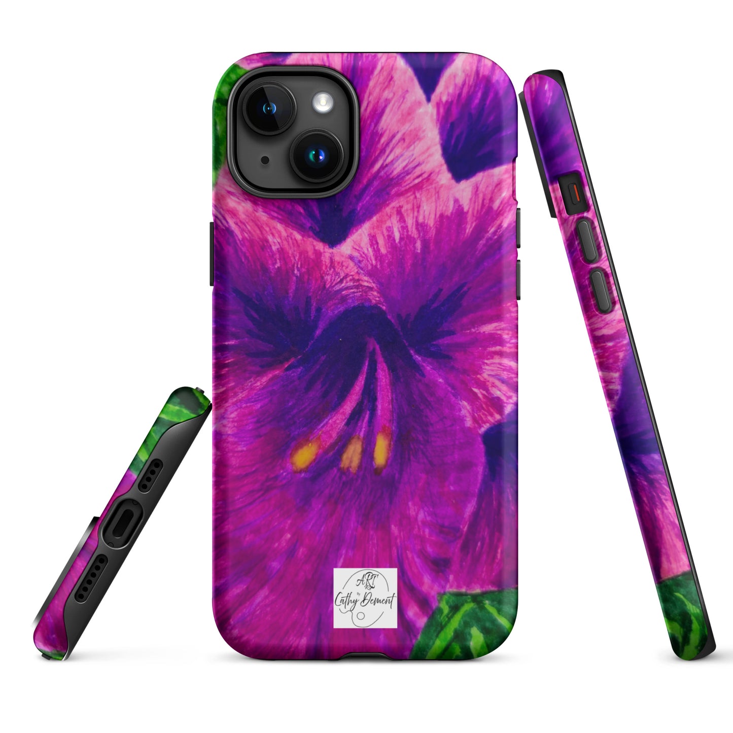 Tough Case for iPhone® - Royal Reverie: Purple Gladiola Artwork