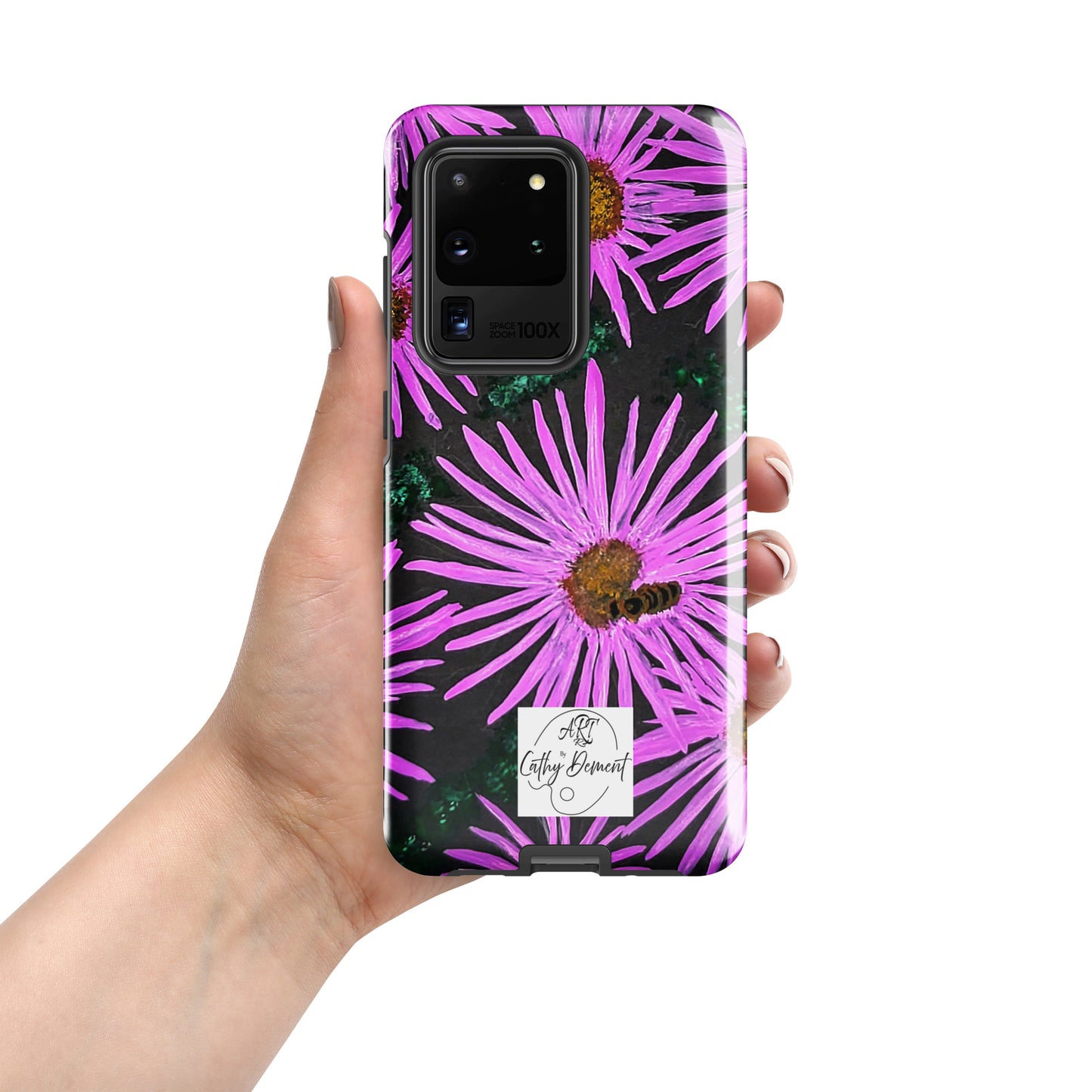 Tough Case for Samsung® Phones -  Purple Aster Flowers and Bee