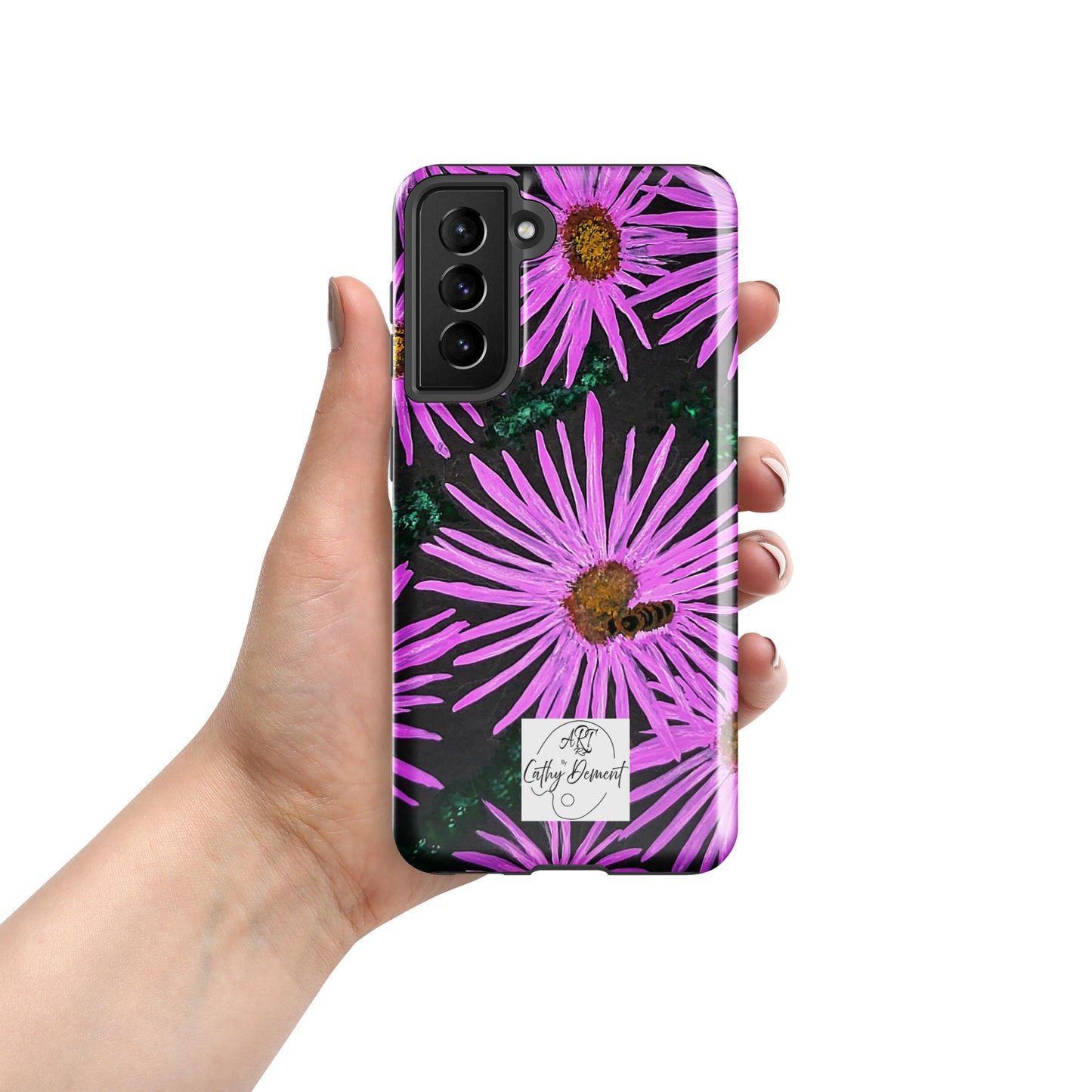 Tough Case for Samsung® Phones -  Purple Aster Flowers and Bee