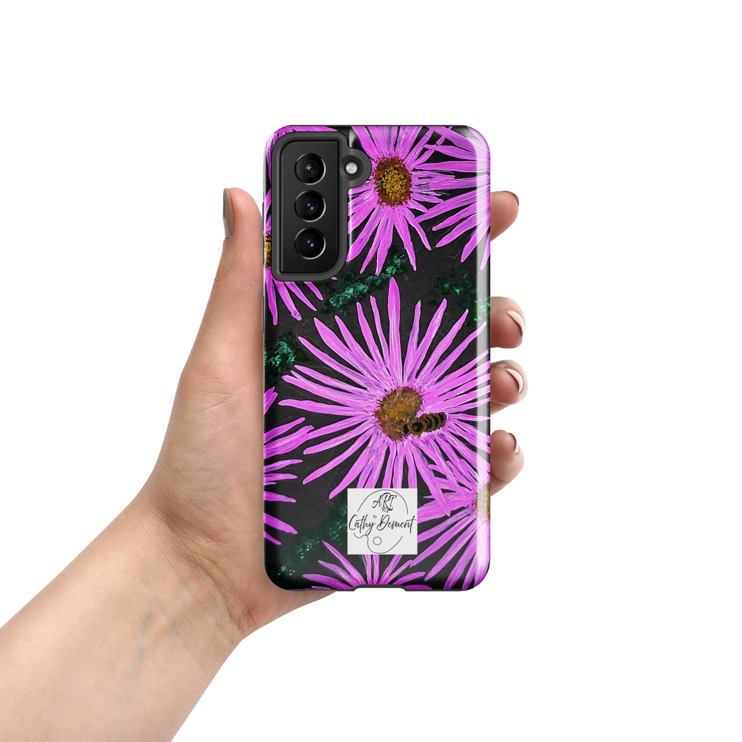 Tough Case for Samsung® Phones -  Purple Aster Flowers and Bee