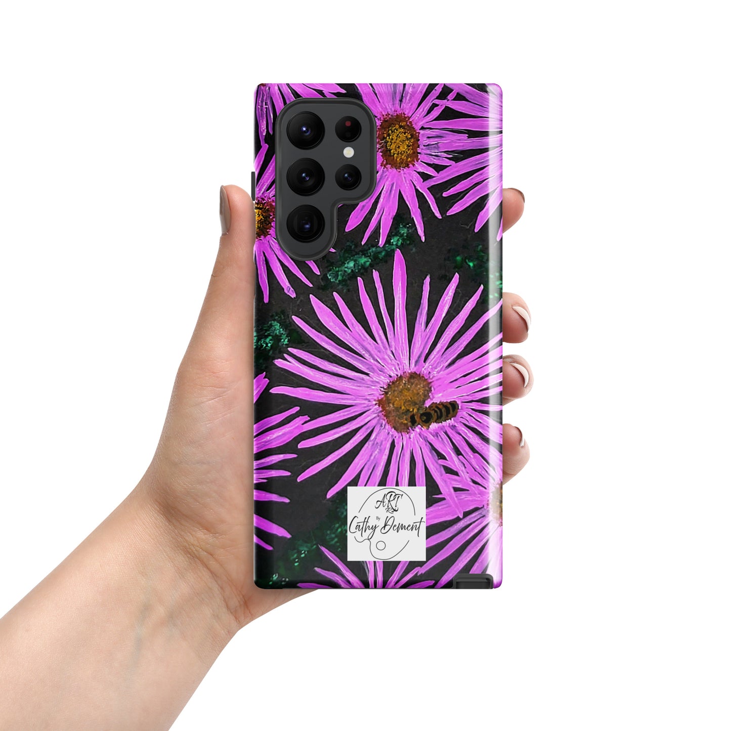 Tough Case for Samsung® Phones -  Purple Aster Flowers and Bee