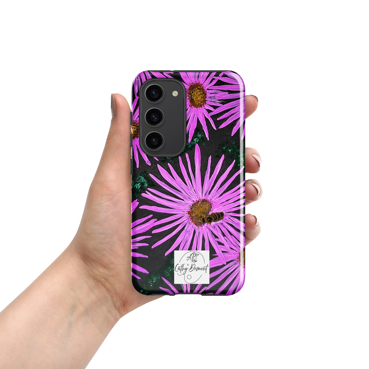 Tough Case for Samsung® Phones -  Purple Aster Flowers and Bee