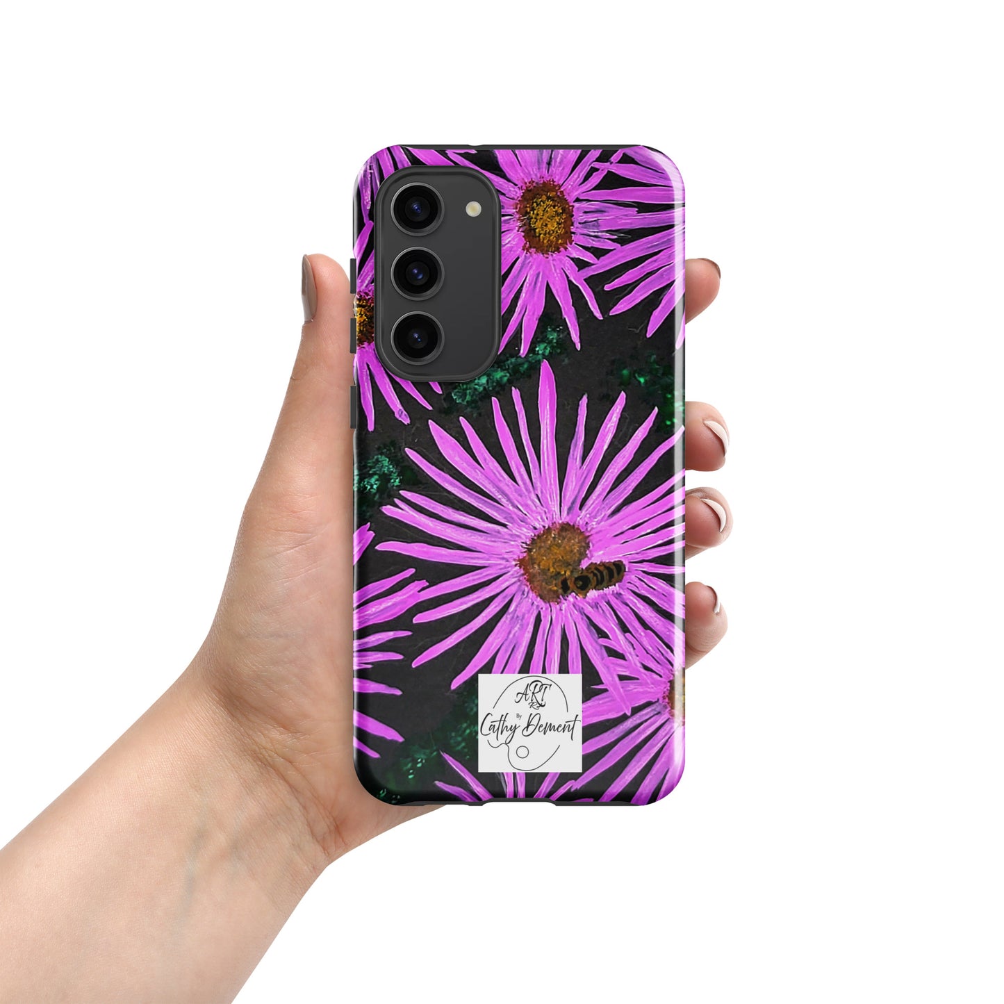 Tough Case for Samsung® Phones -  Purple Aster Flowers and Bee