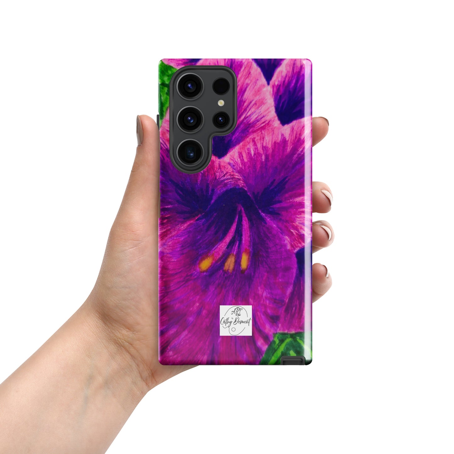 Tough case for Samsung® Phones - Royal Reverie: Purple Gladiola Artwork