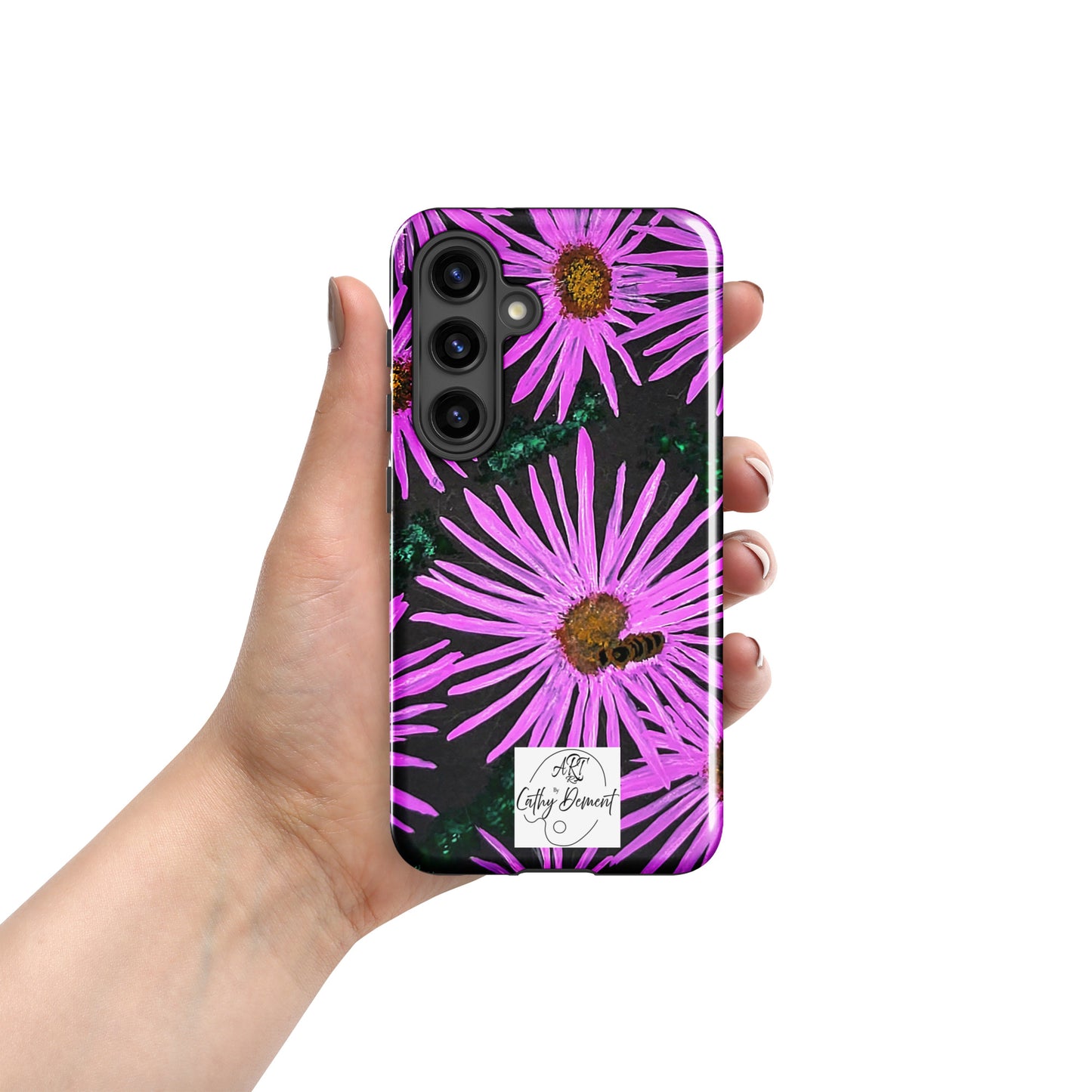 Tough Case for Samsung® Phones -  Purple Aster Flowers and Bee