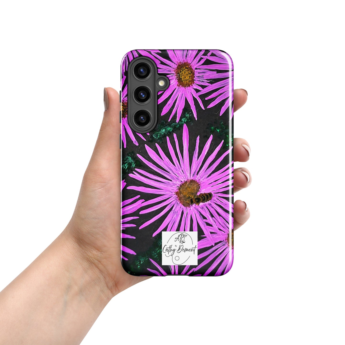 Tough Case for Samsung® Phones -  Purple Aster Flowers and Bee