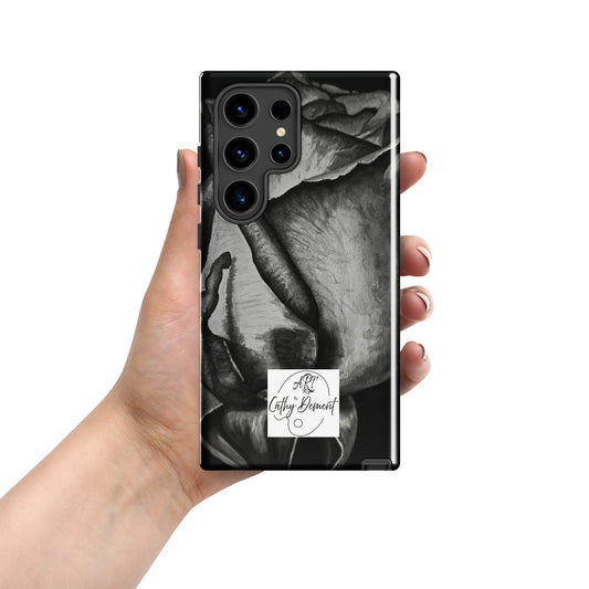 Dusk's Embrace: Monochrome Rose Artwork Snap case for Samsung® Cell Phones