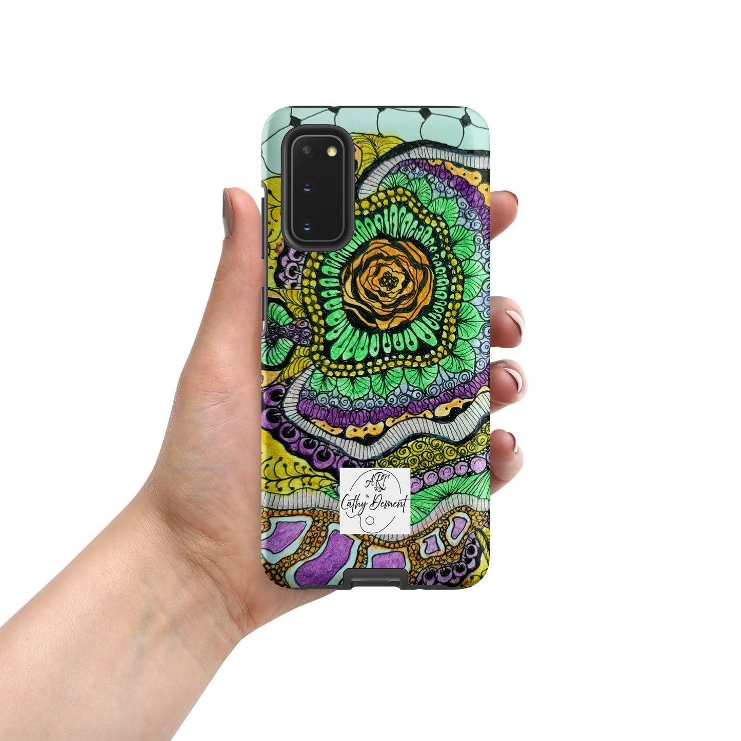 Tough Case for Samsung® Phones - Zenfloral Bliss: Zentangle Design Artwork