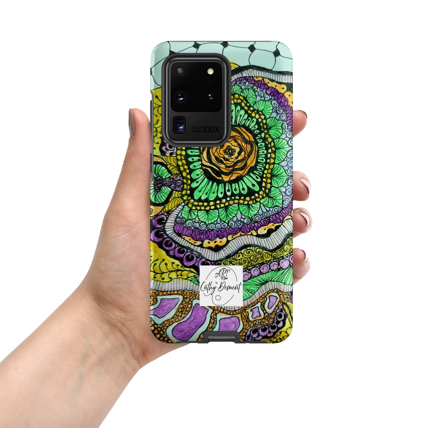 Tough Case for Samsung® Phones - Zenfloral Bliss: Zentangle Design Artwork