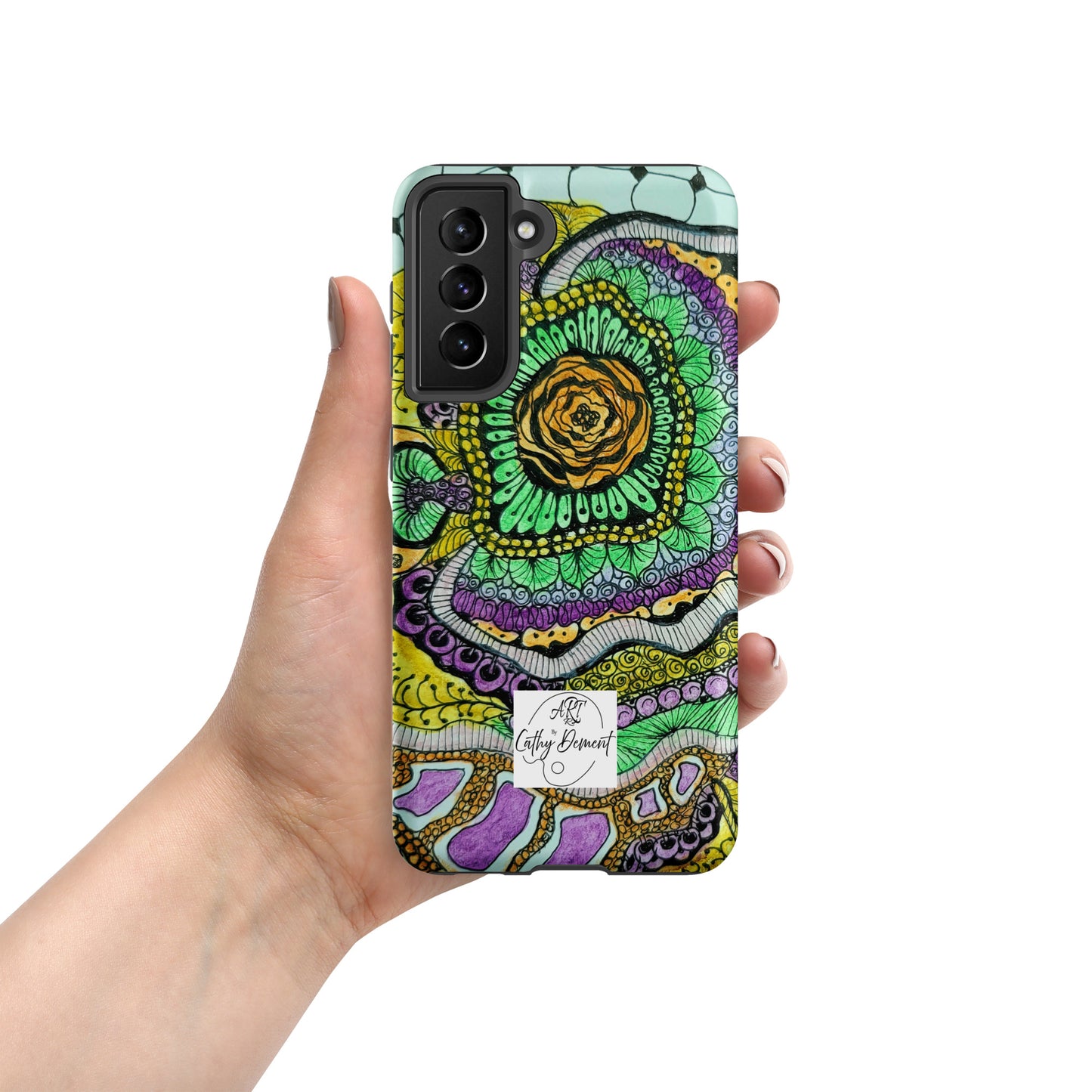 Tough Case for Samsung® Phones - Zenfloral Bliss: Zentangle Design Artwork