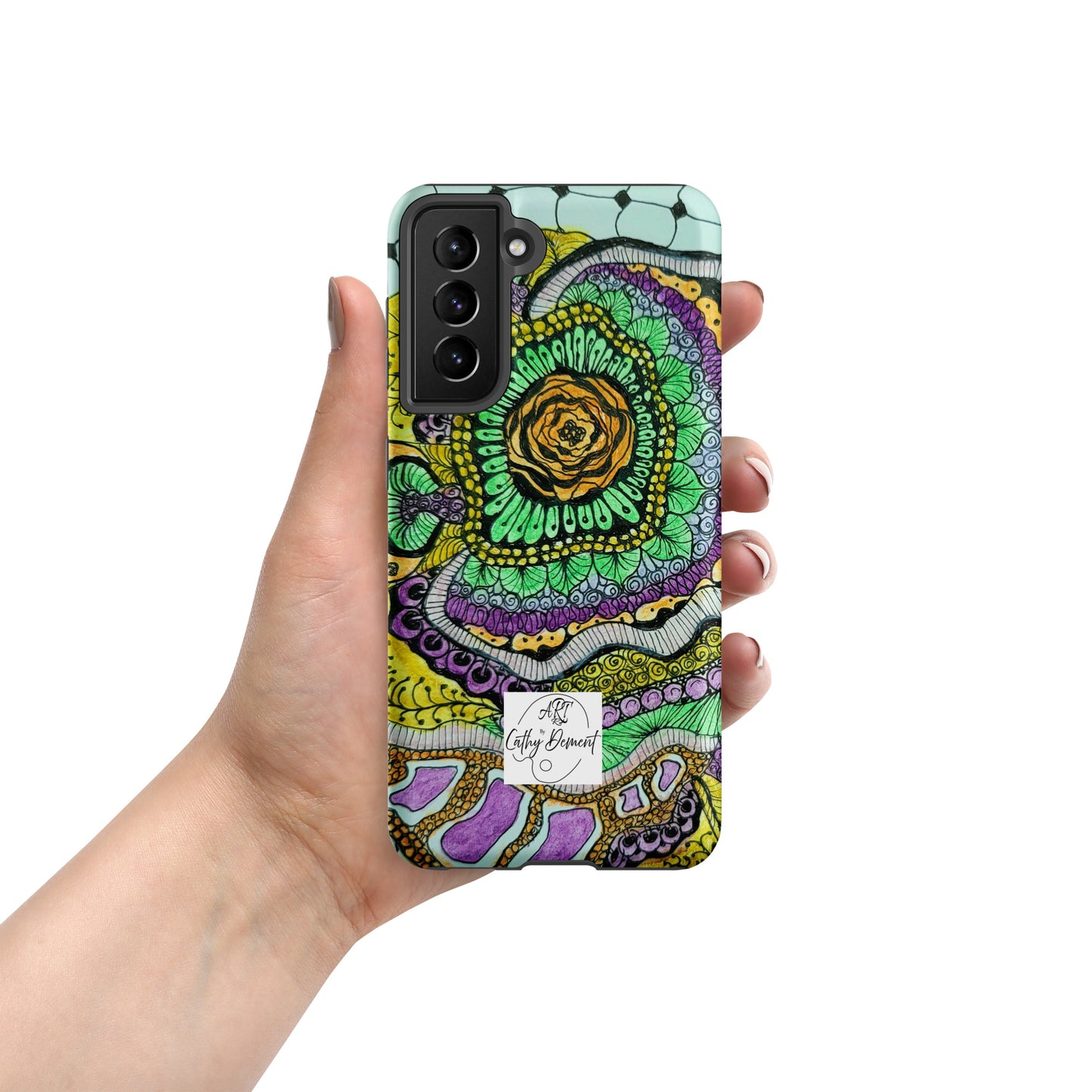 Tough Case for Samsung® Phones - Zenfloral Bliss: Zentangle Design Artwork