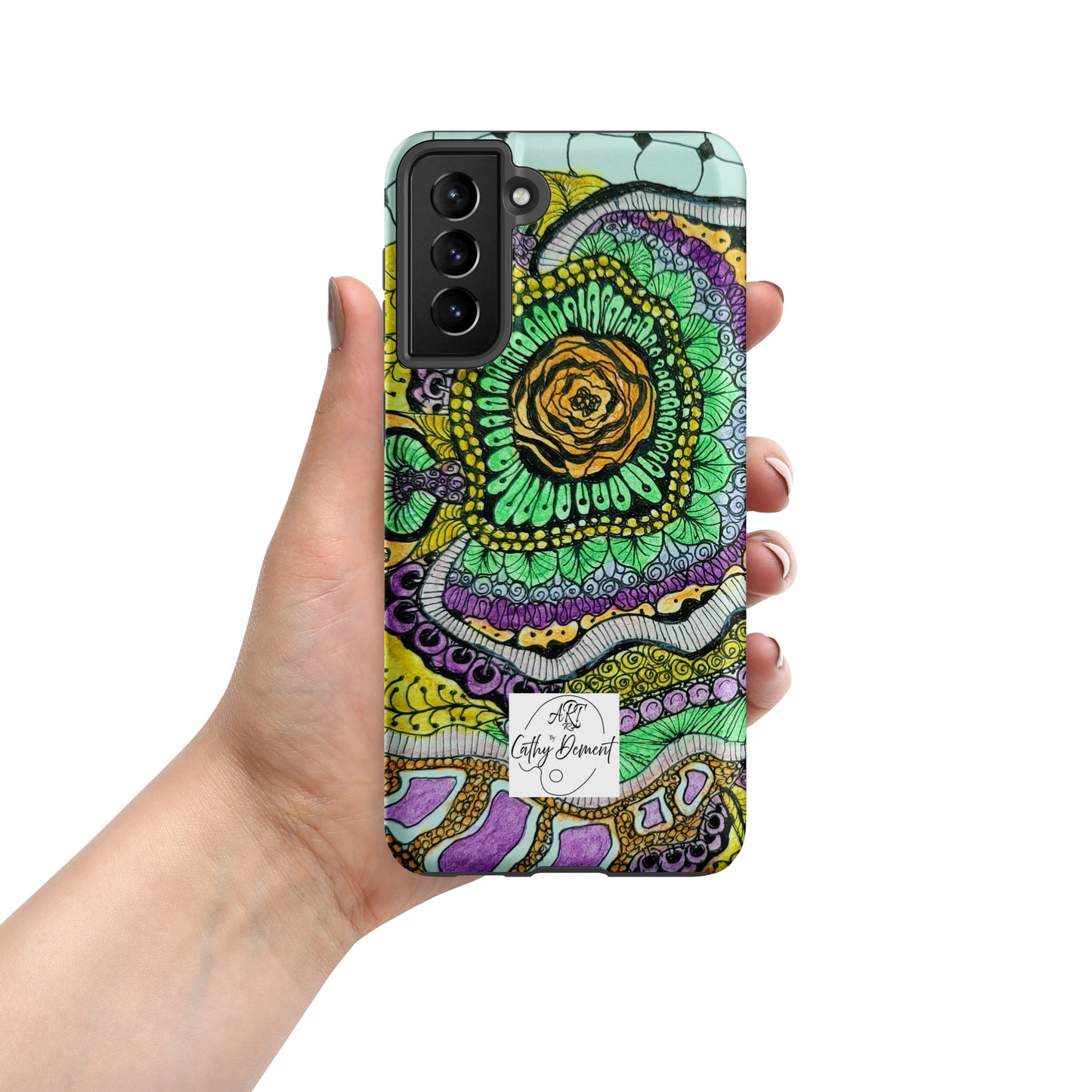 Tough Case for Samsung® Phones - Zenfloral Bliss: Zentangle Design Artwork