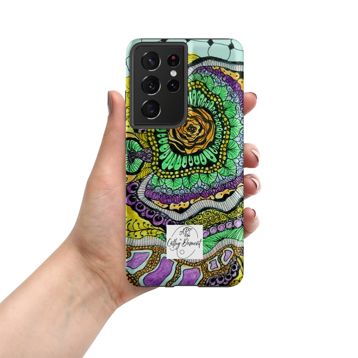 Tough Case for Samsung® Phones - Zenfloral Bliss: Zentangle Design Artwork