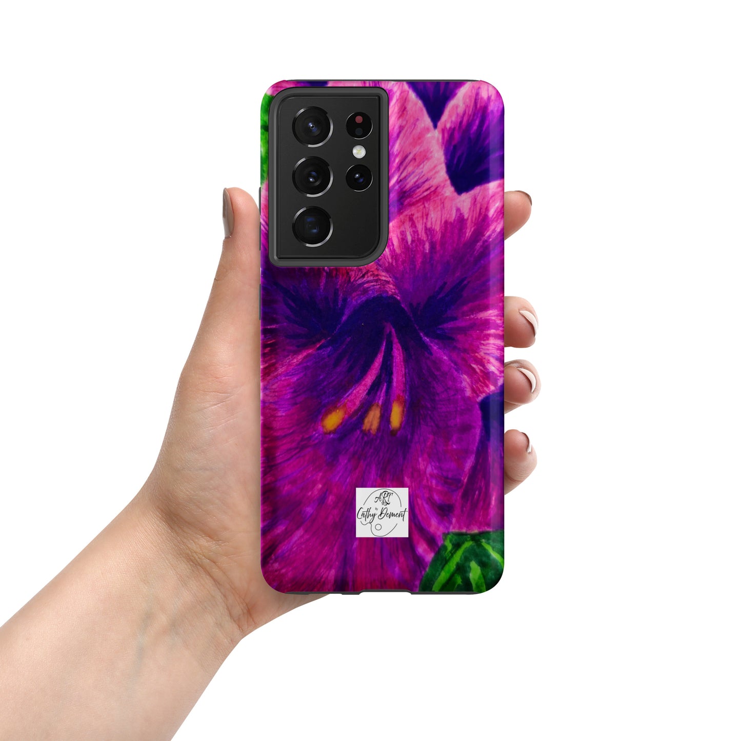 Tough case for Samsung® Phones - Royal Reverie: Purple Gladiola Artwork