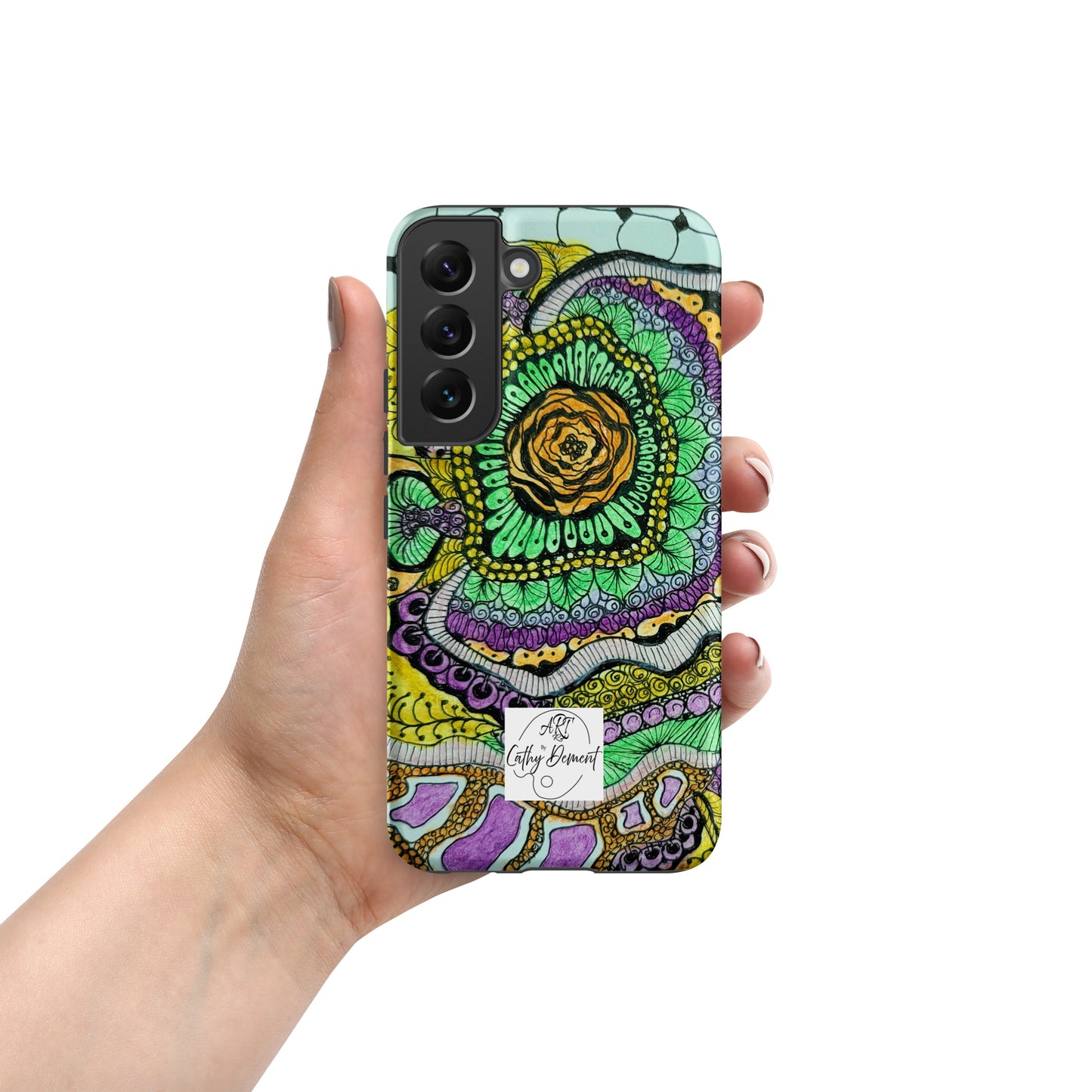 Tough Case for Samsung® Phones - Zenfloral Bliss: Zentangle Design Artwork