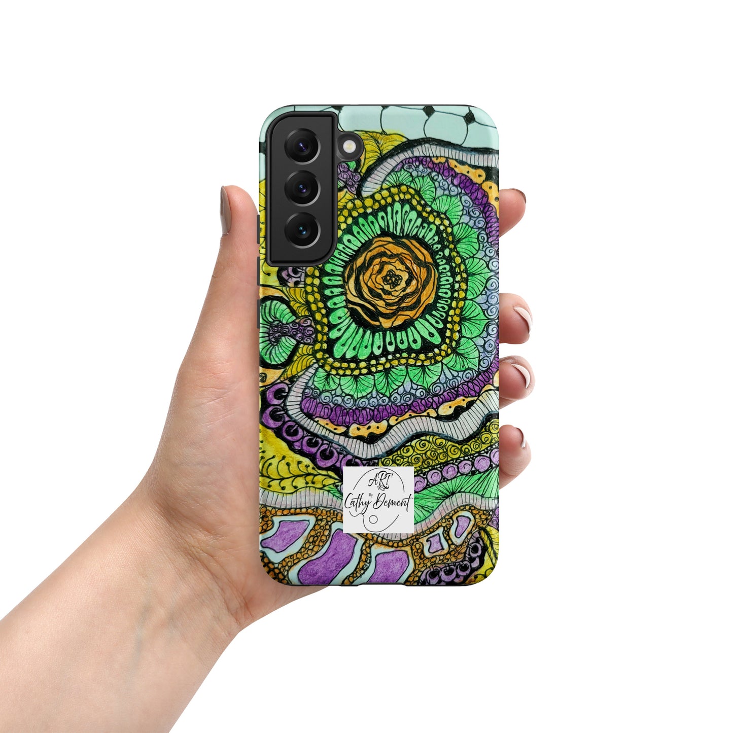 Tough Case for Samsung® Phones - Zenfloral Bliss: Zentangle Design Artwork