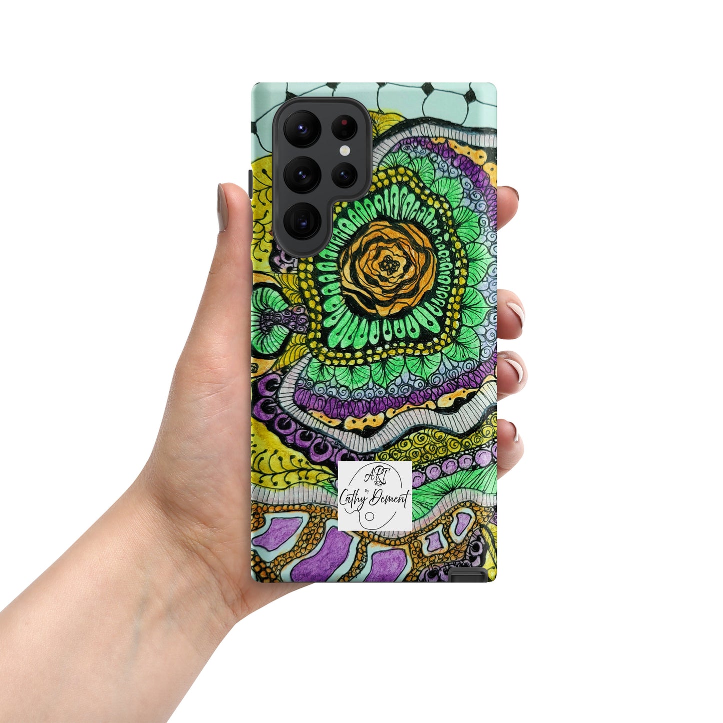 Tough Case for Samsung® Phones - Zenfloral Bliss: Zentangle Design Artwork