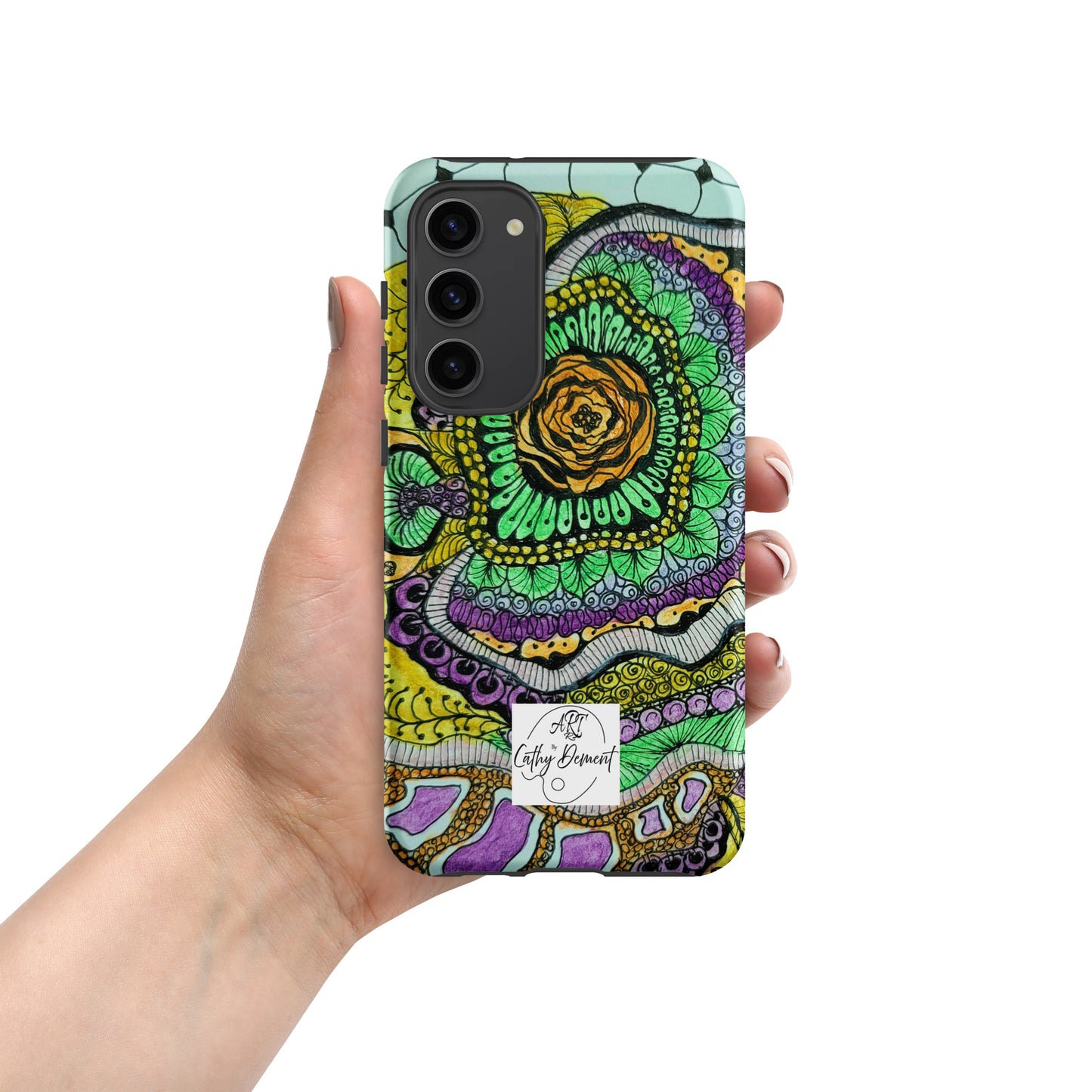 Tough Case for Samsung® Phones - Zenfloral Bliss: Zentangle Design Artwork