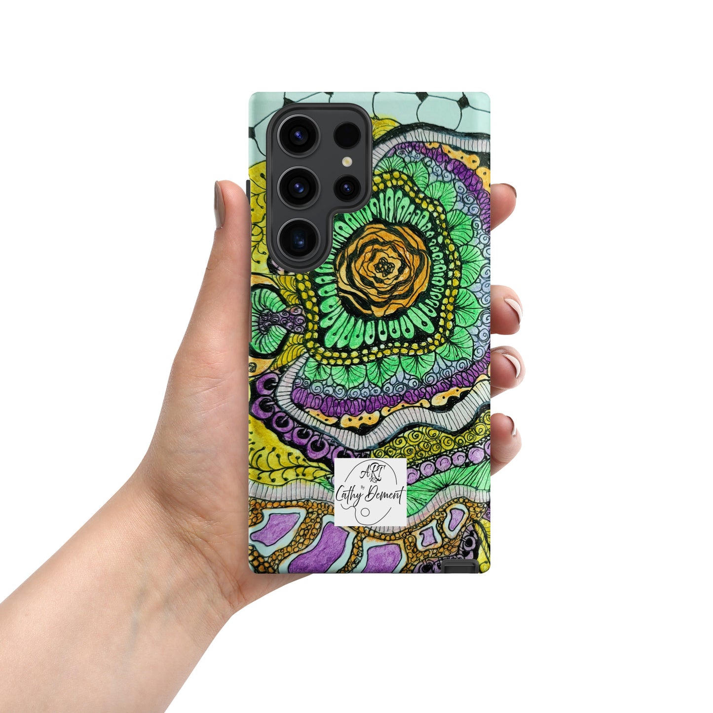 Tough Case for Samsung® Phones - Zenfloral Bliss: Zentangle Design Artwork