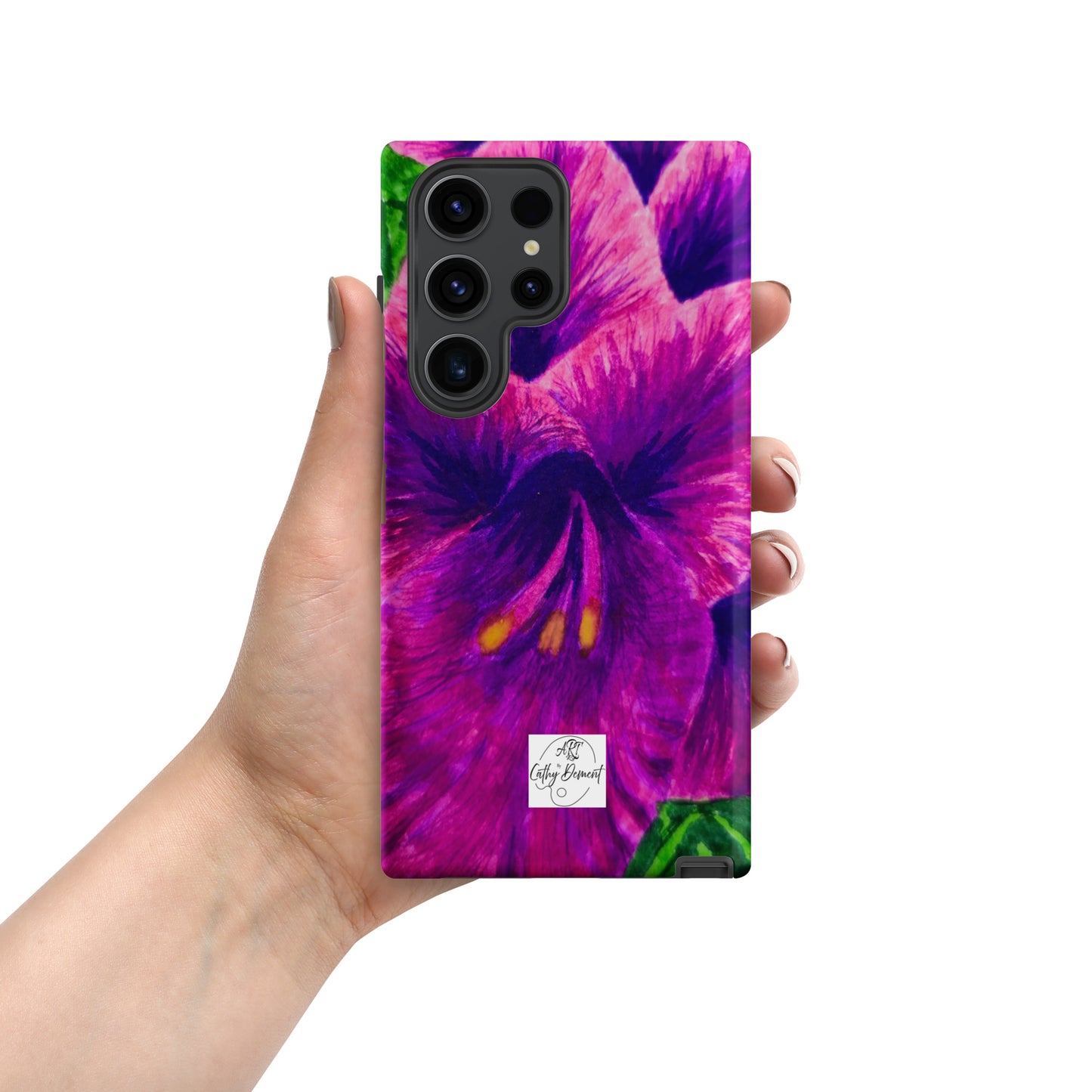 Tough case for Samsung® Phones - Royal Reverie: Purple Gladiola Artwork