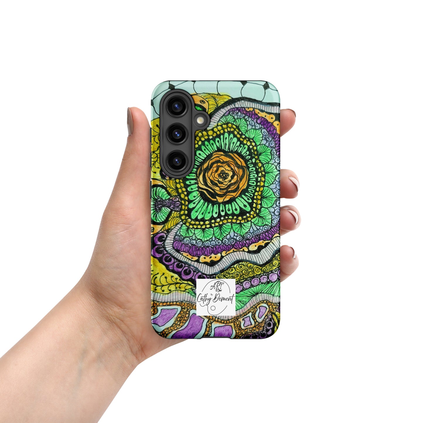 Tough Case for Samsung® Phones - Zenfloral Bliss: Zentangle Design Artwork