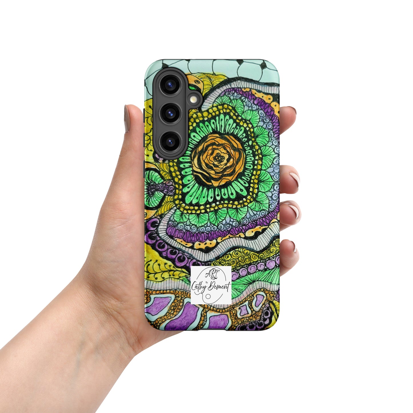 Tough Case for Samsung® Phones - Zenfloral Bliss: Zentangle Design Artwork