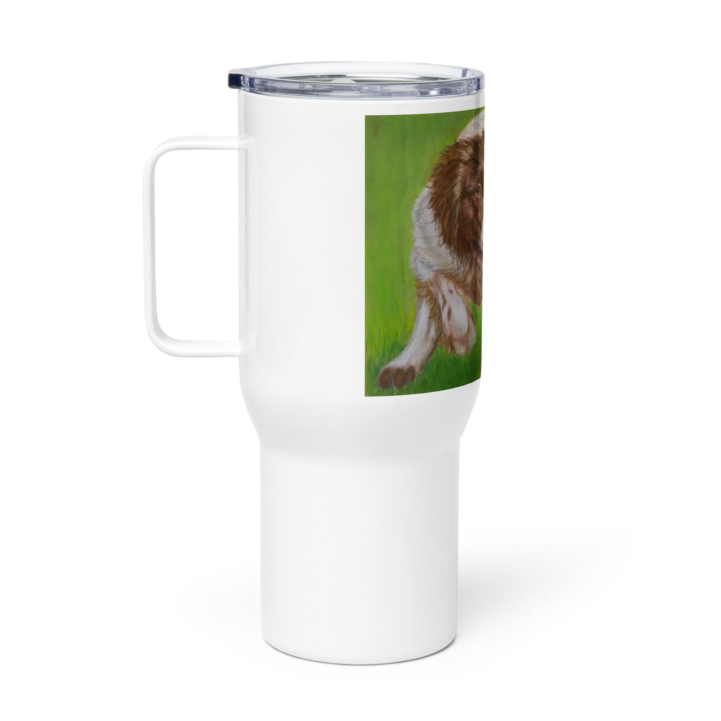 Squirrel?: English Springer Spaniel Dog Travel Mug with Handle