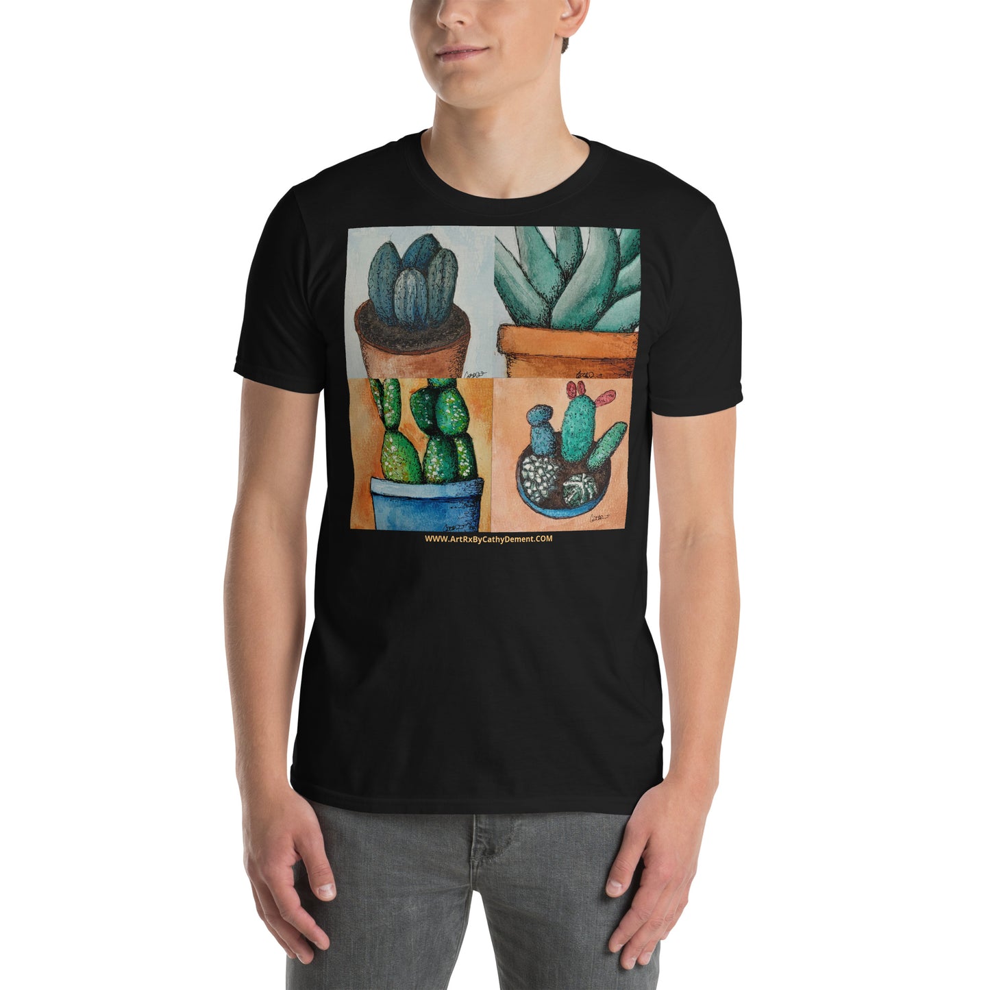 Adobe Oasis: Succulents Short-Sleeve Unisex T-Shirt