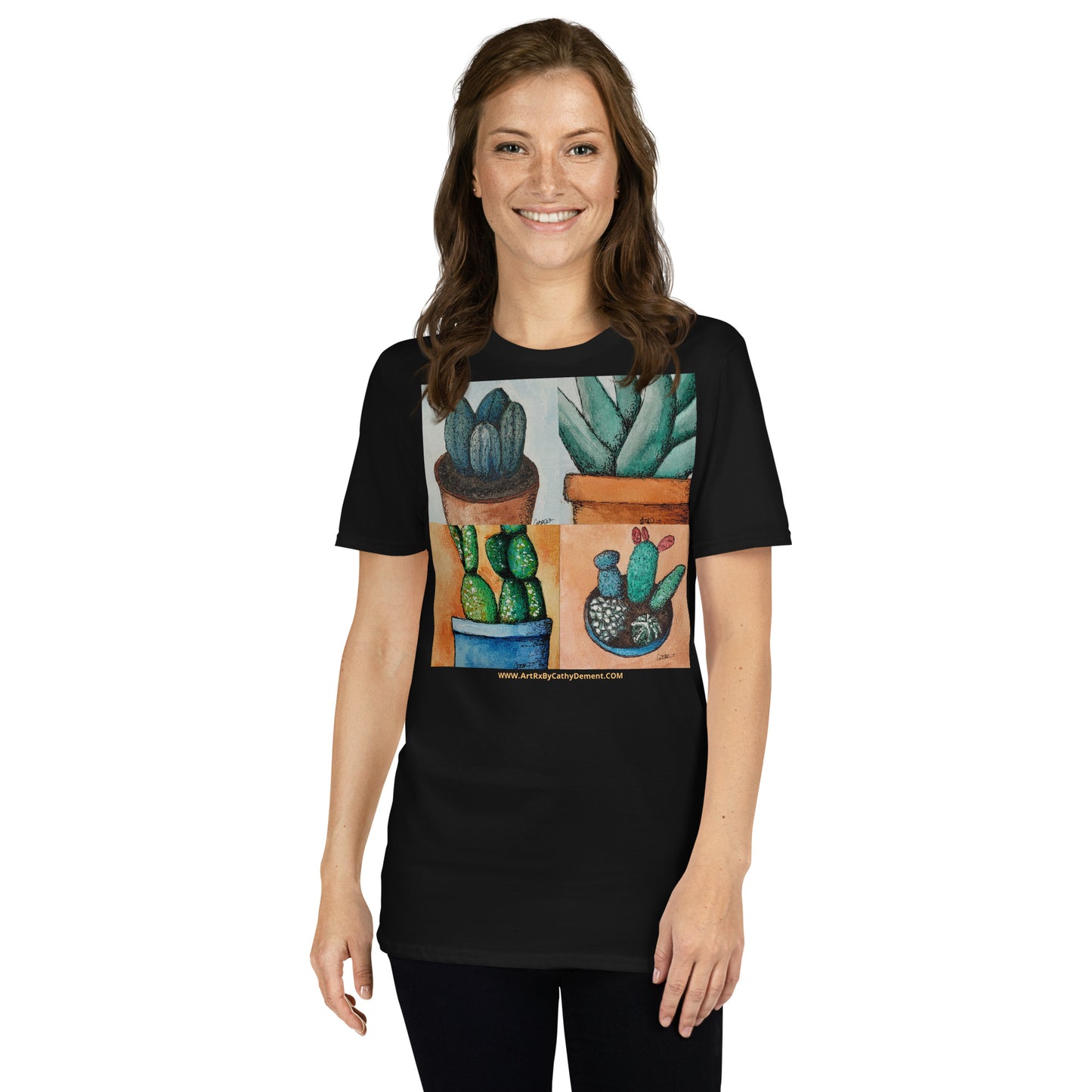 Adobe Oasis: Succulents Short-Sleeve Unisex T-Shirt