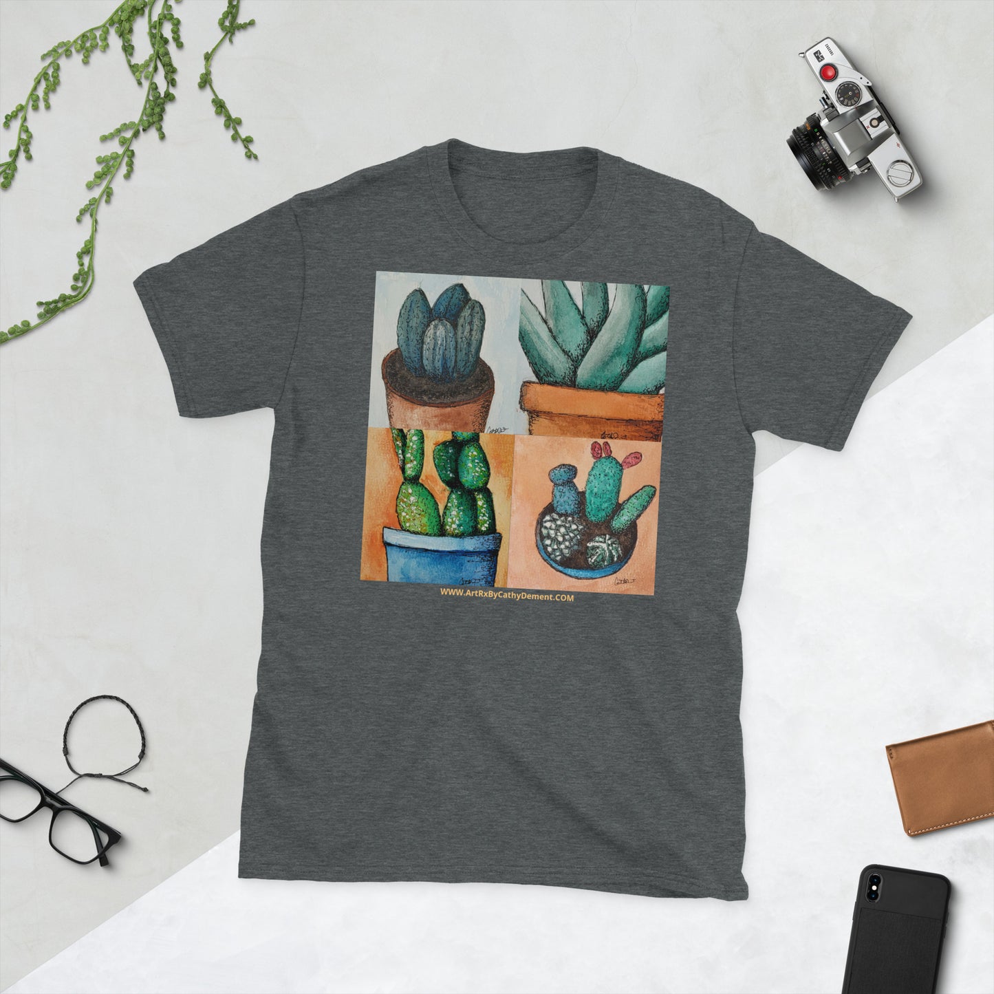 Adobe Oasis: Succulents Short-Sleeve Unisex T-Shirt