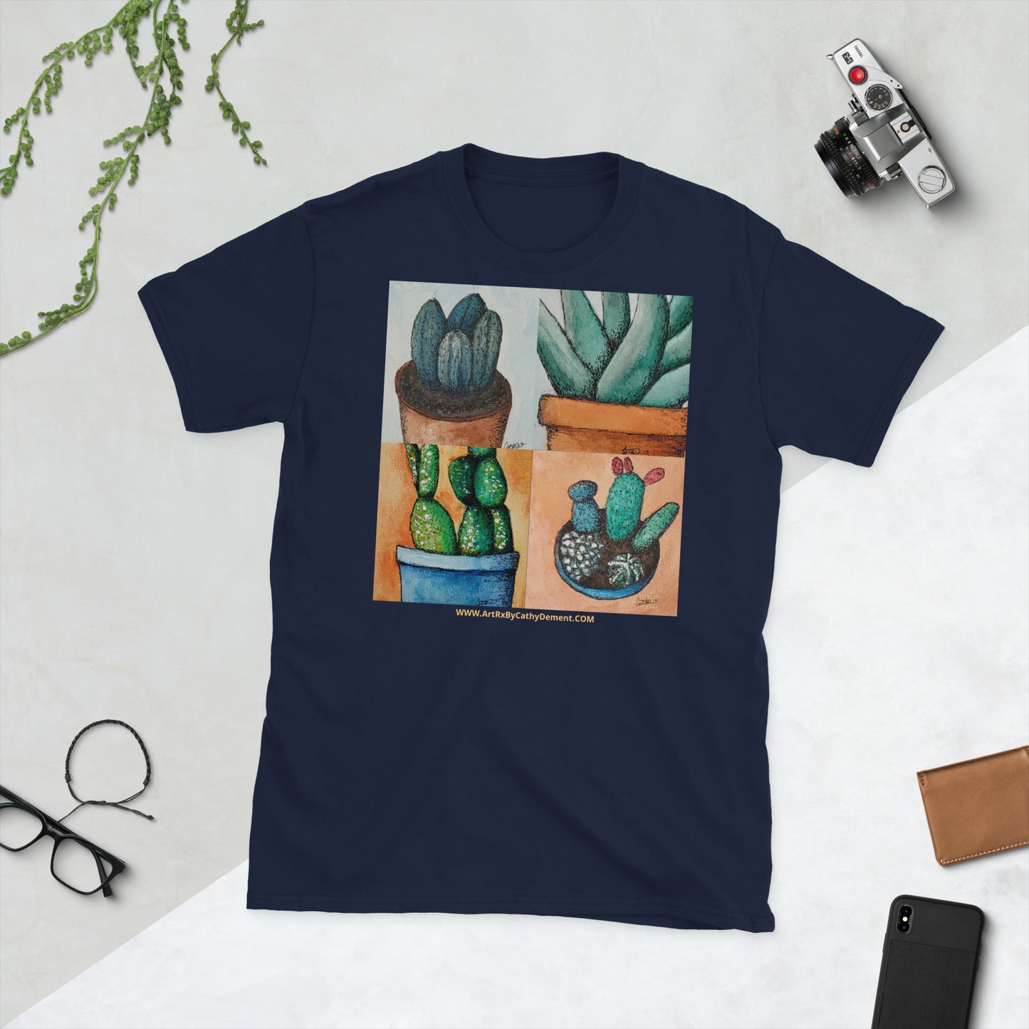 Adobe Oasis: Succulents Short-Sleeve Unisex T-Shirt