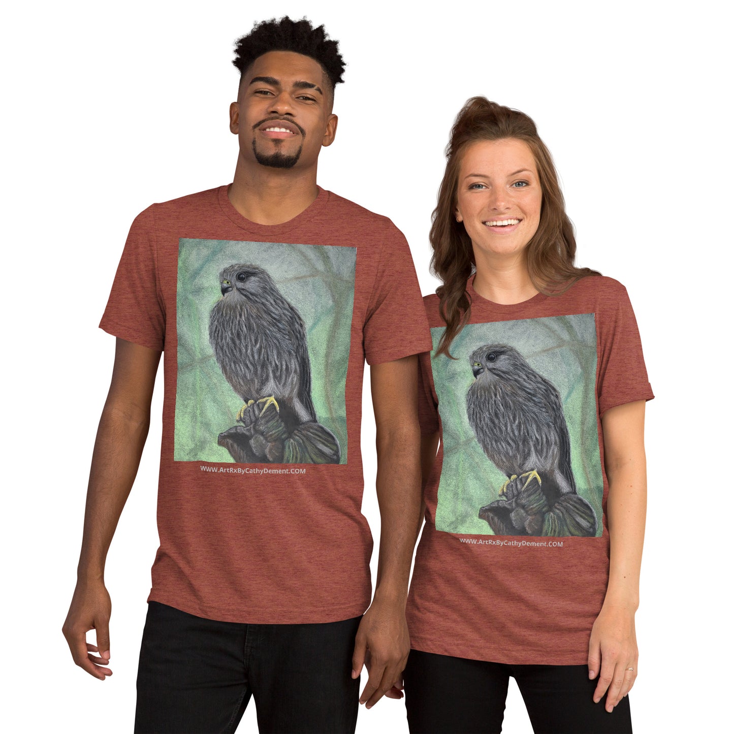 Silent Sentinel: Hawk on Weathered Stump Unisex Short sleeve t-shirt