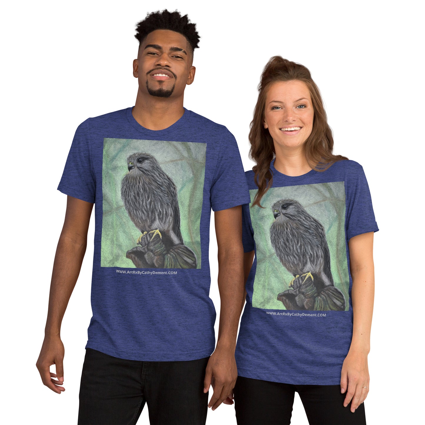 Silent Sentinel: Hawk on Weathered Stump Unisex Short sleeve t-shirt