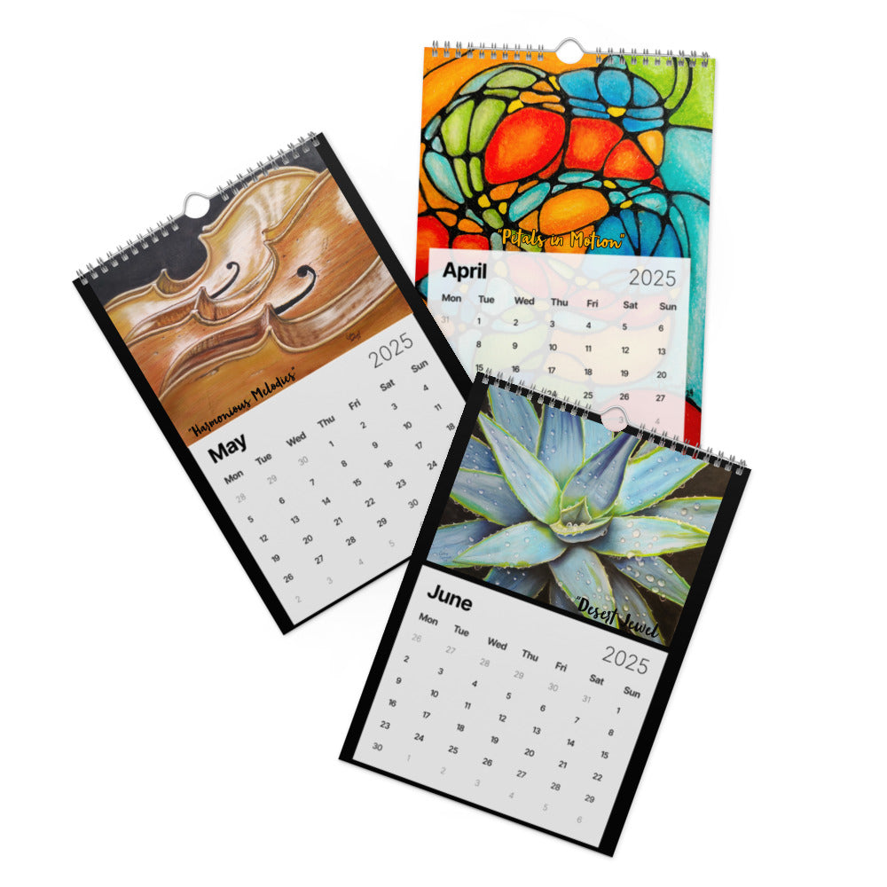 Wall Calendar (2025) - Artwork by Cathy Dement - 2023-2024 Print Collection