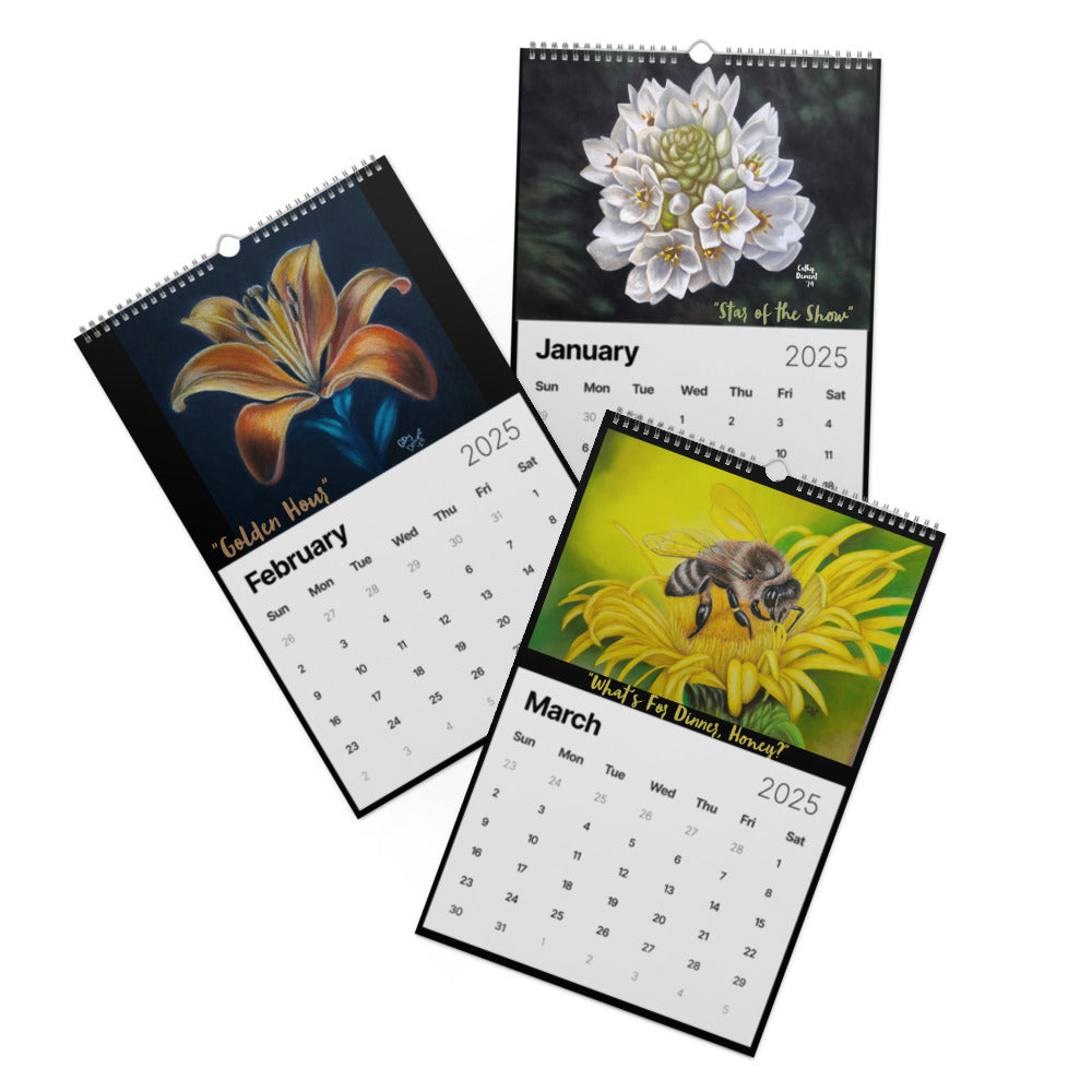 Wall Calendar (2025) - Artwork by Cathy Dement - 2023-2024 Print Collection