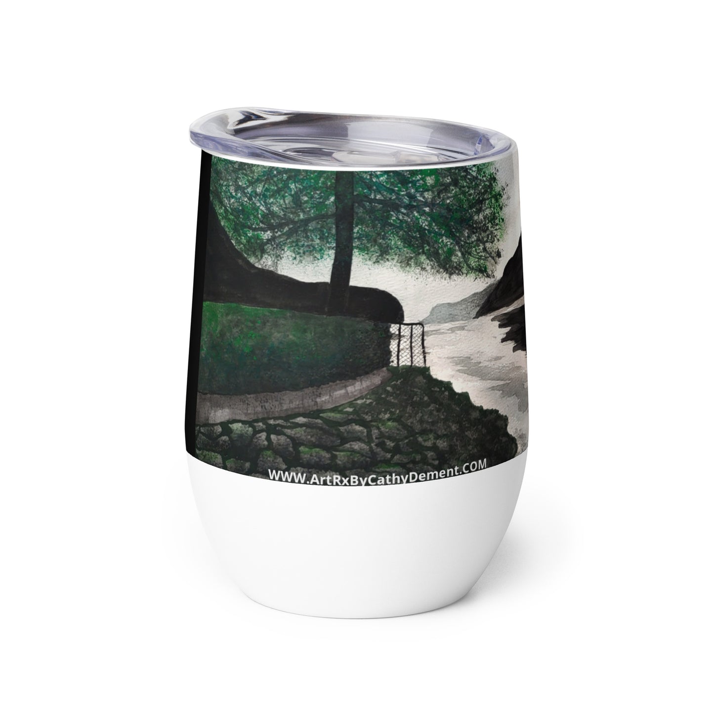 Norwegian Dream: Captivating Fjord Landscape Design Wine Tumbler