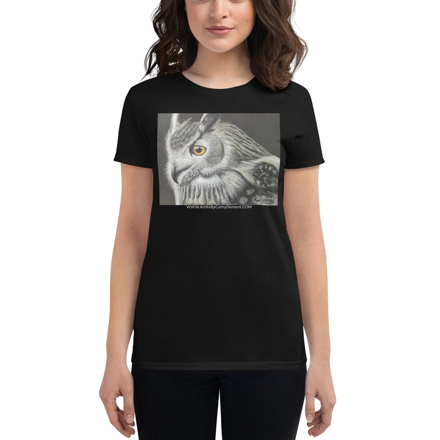 Majestic Owl: Women's T-Shirt with Original Artwork