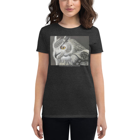 Majestic Owl: Women's T-Shirt with Original Artwork