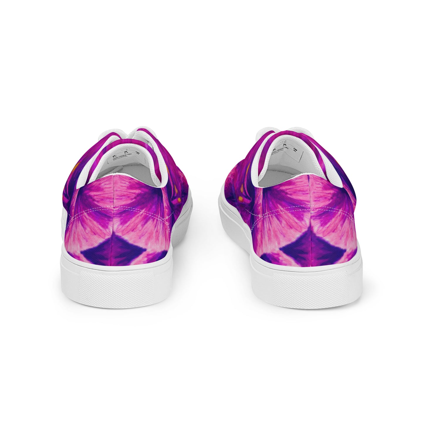 Women’s Lace-up Canvas Shoes - Royal Reverie: Purple Gladiola Artwork