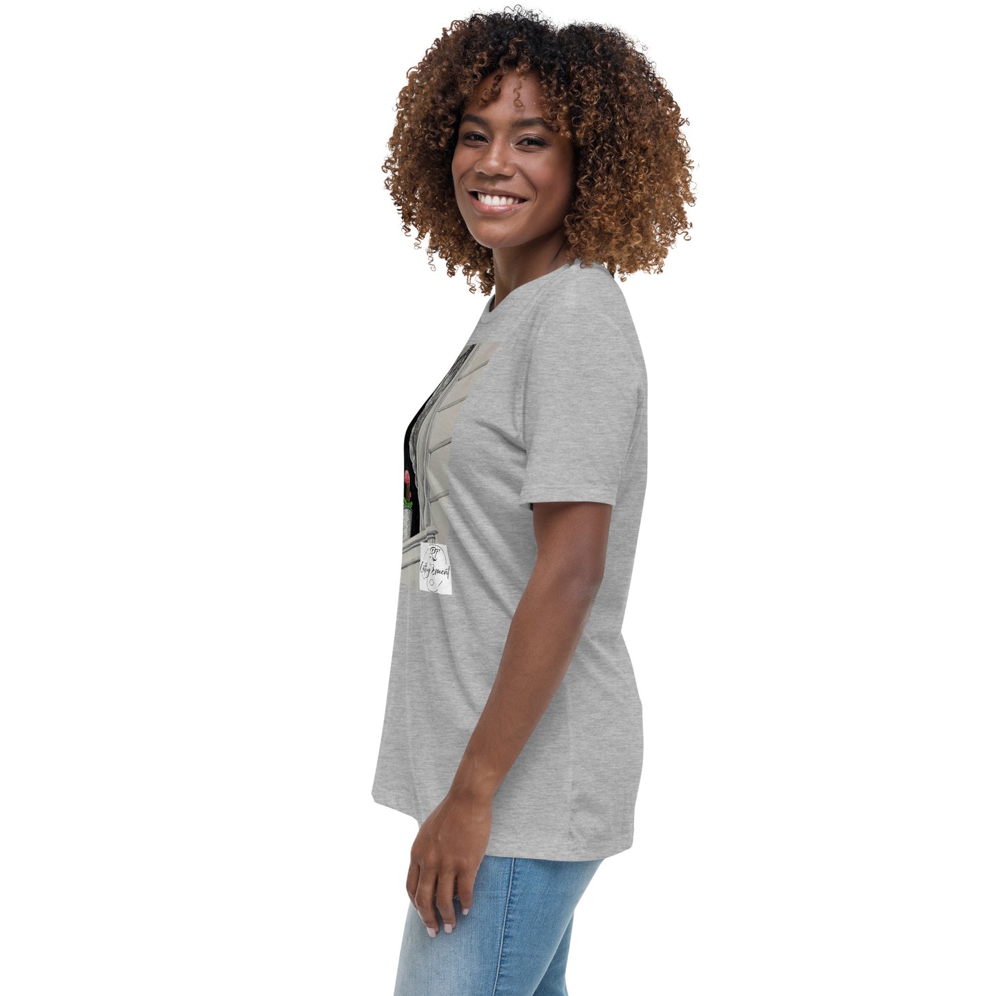 Norway Window: Open Window With Plant Design Women's Relaxed T-Shirt