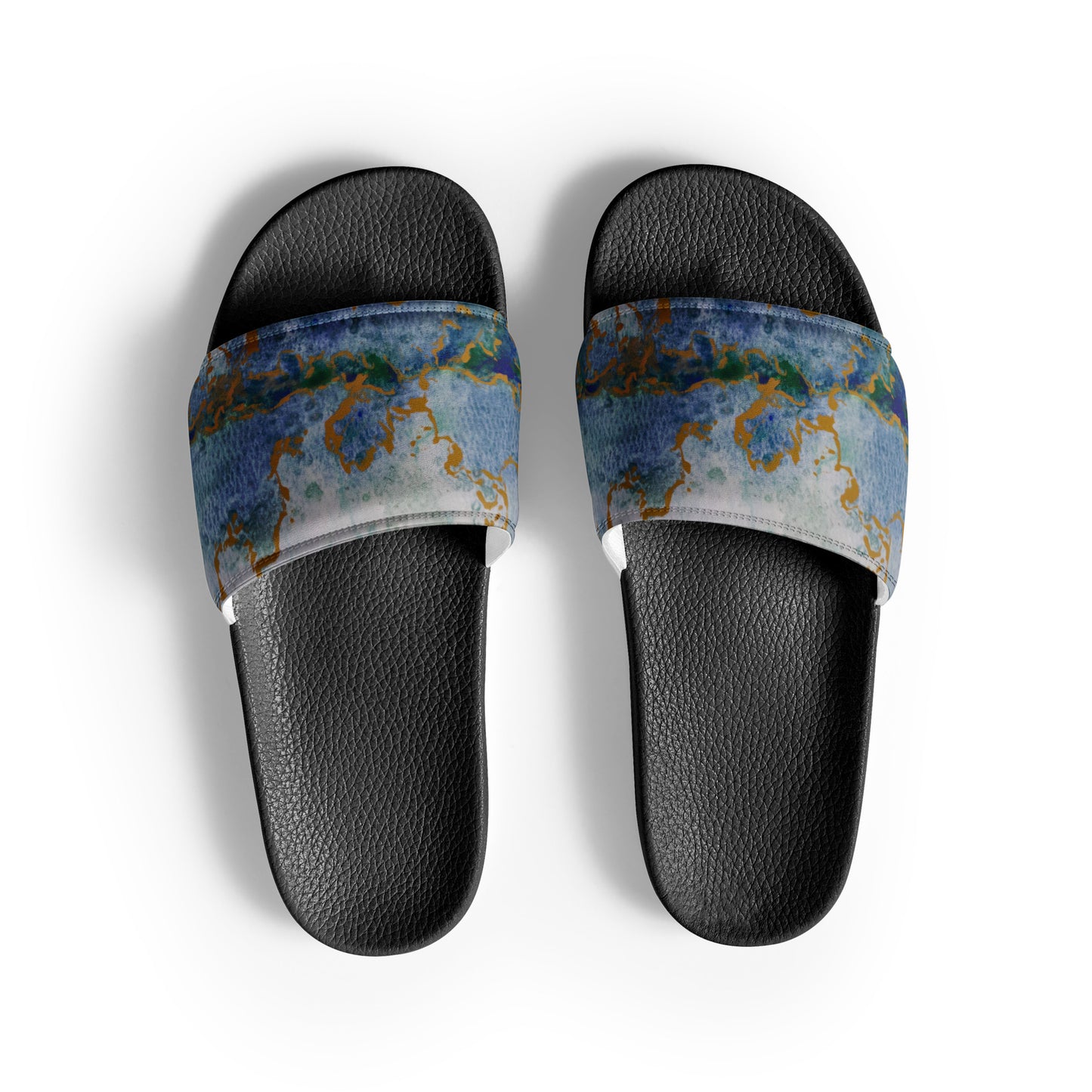 Women's Slides - Celestial Dreamscape - Colorful Abstract Artwork Design Sandals, Wearable Art Shoes