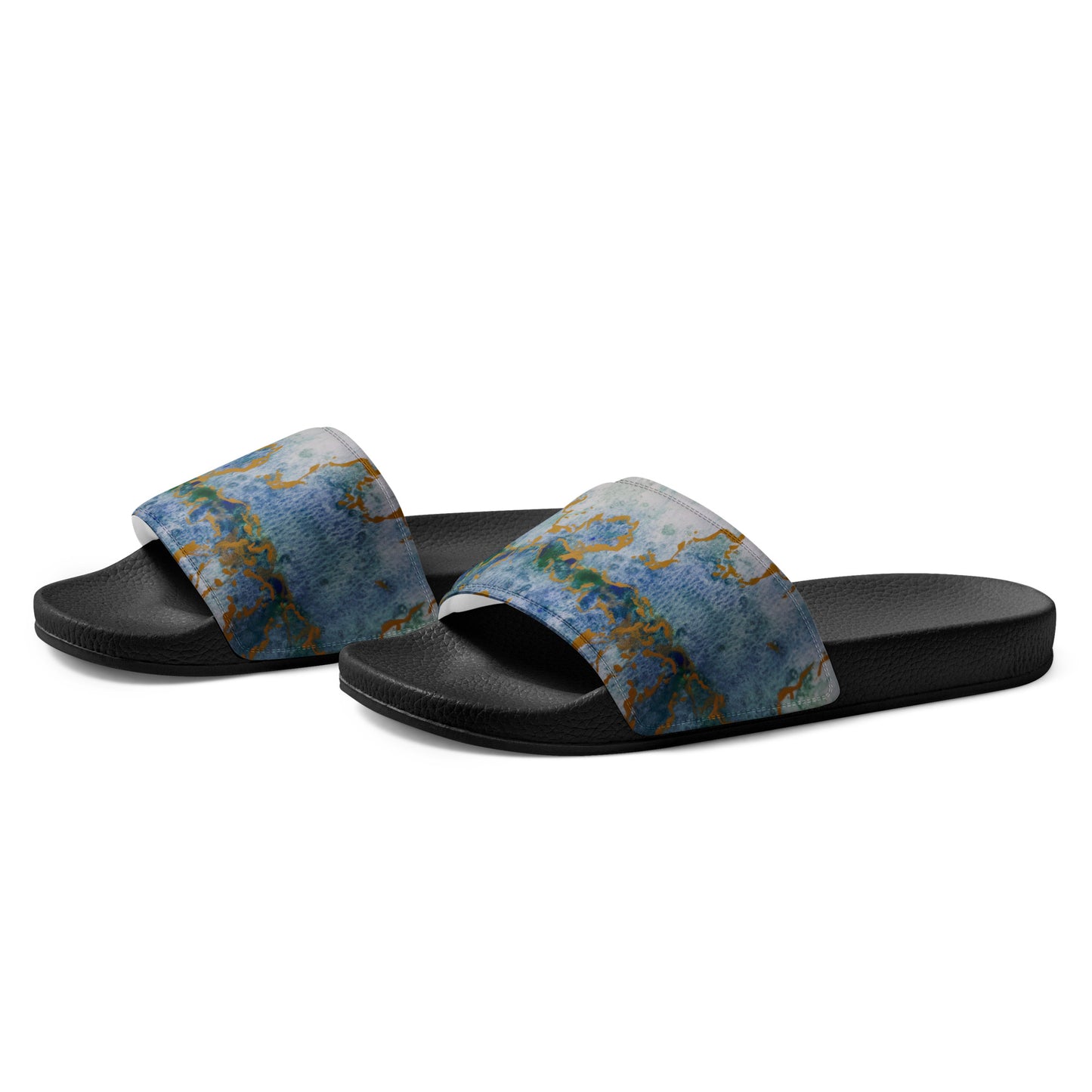 Women's Slides - Celestial Dreamscape - Colorful Abstract Artwork Design Sandals, Wearable Art Shoes