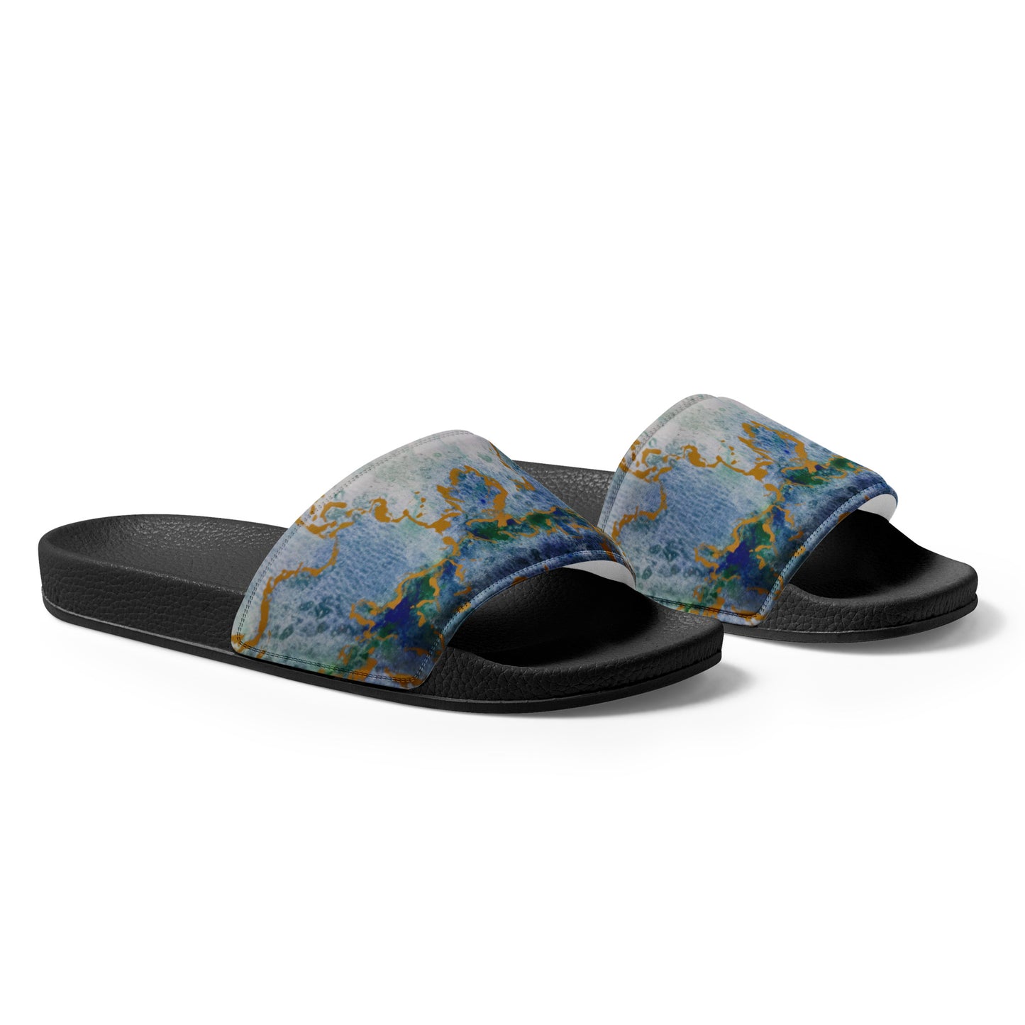 Women's Slides - Celestial Dreamscape - Colorful Abstract Artwork Design Sandals, Wearable Art Shoes